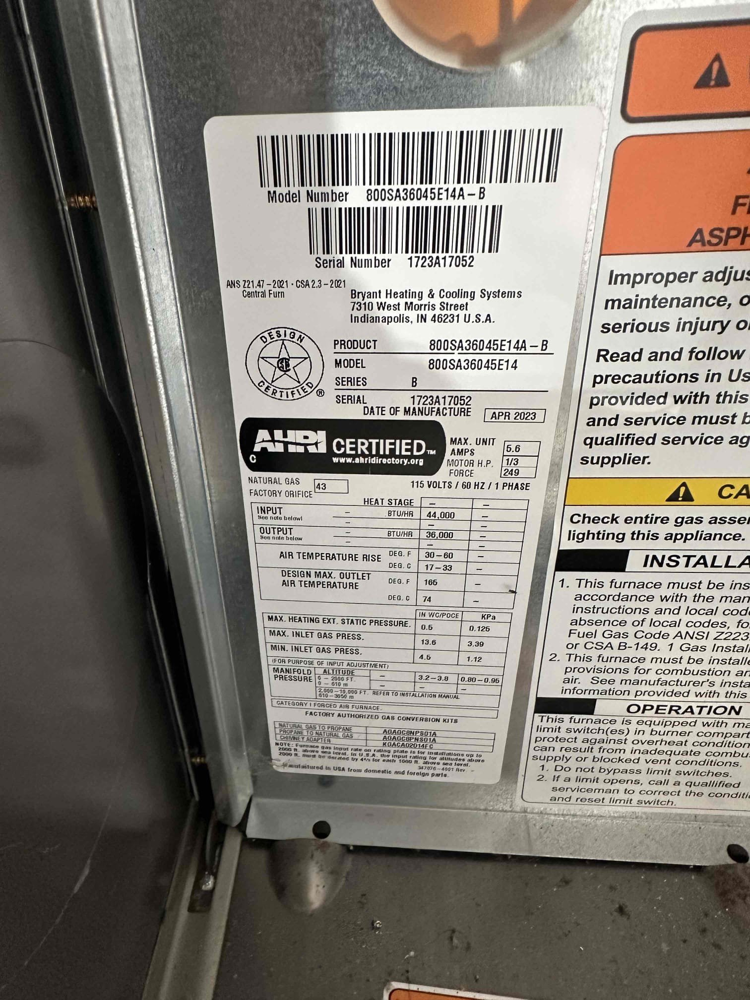 Customer paid with Groupon no signs of any issues with equipment both systems brand new customer don’t have money at this time just got the house both systems brand new are 2023