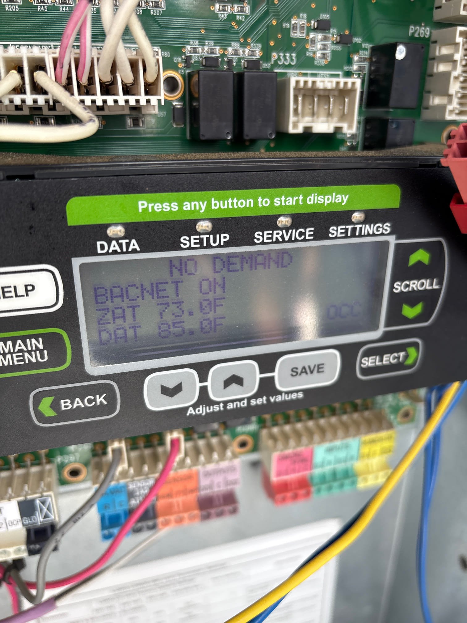 Codes are cleared and a normal operation. Standby.