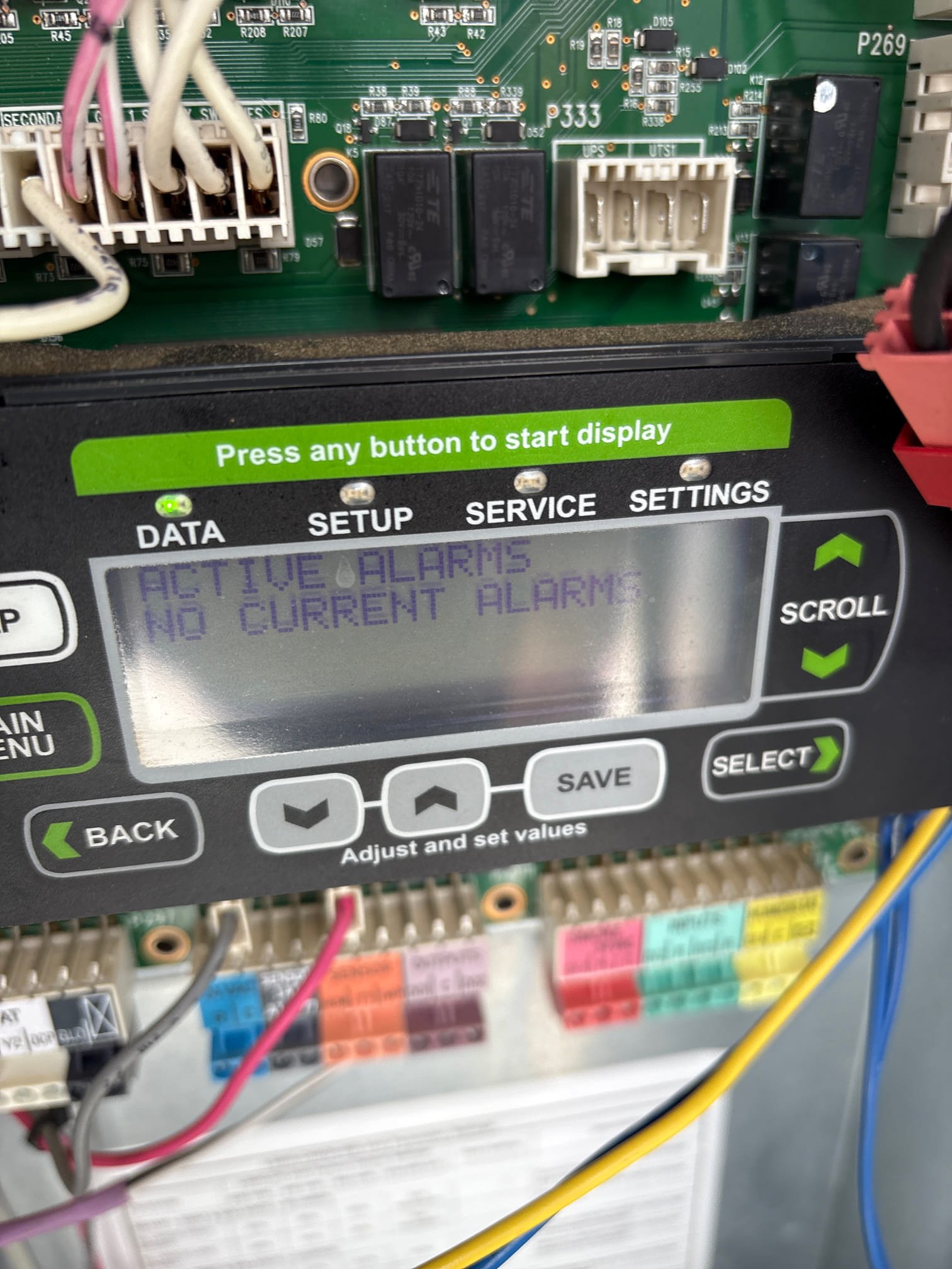 Codes are cleared and a normal operation. Standby.