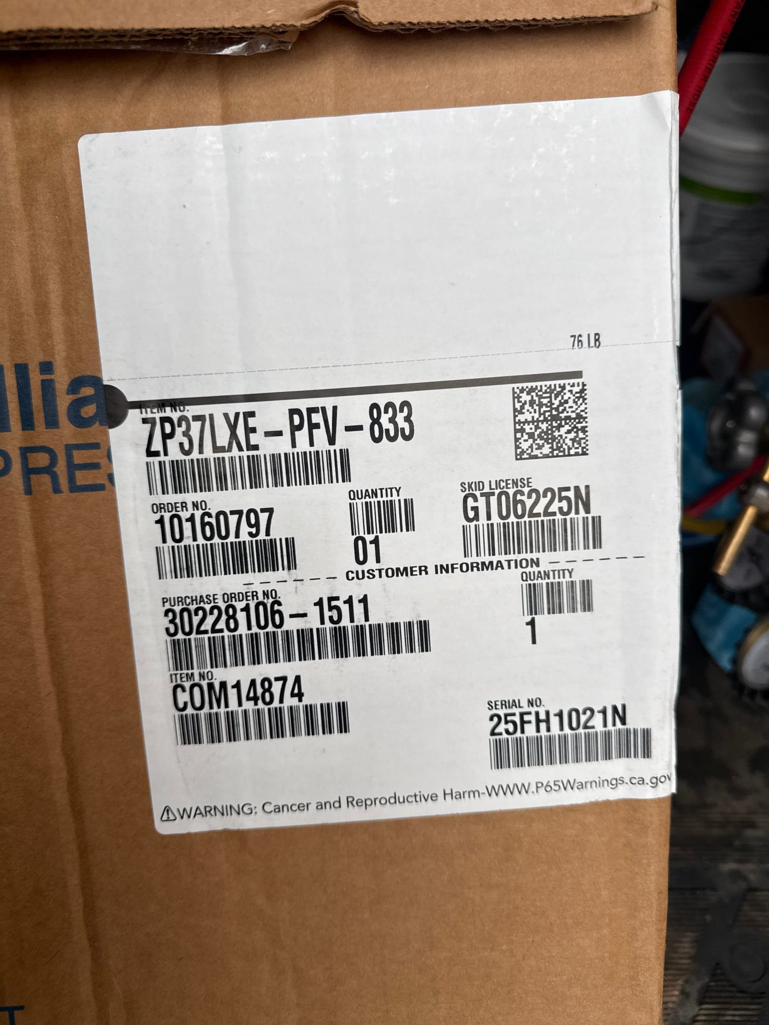 Installed Compressor