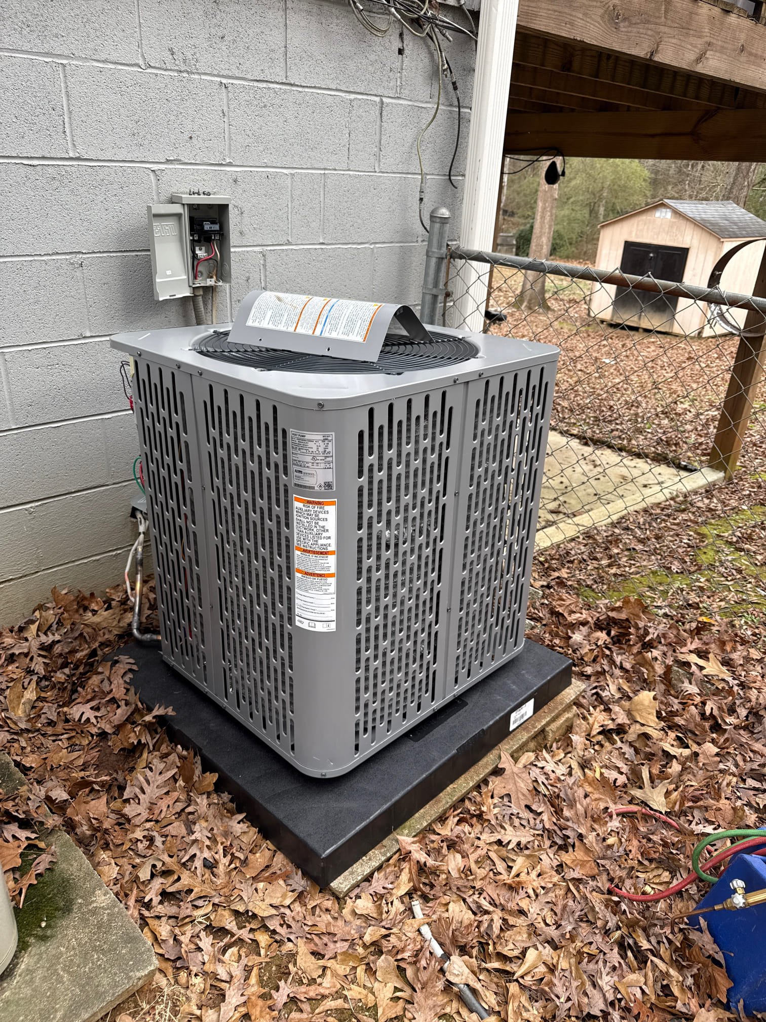 Completed install everything running properly no upon departure 