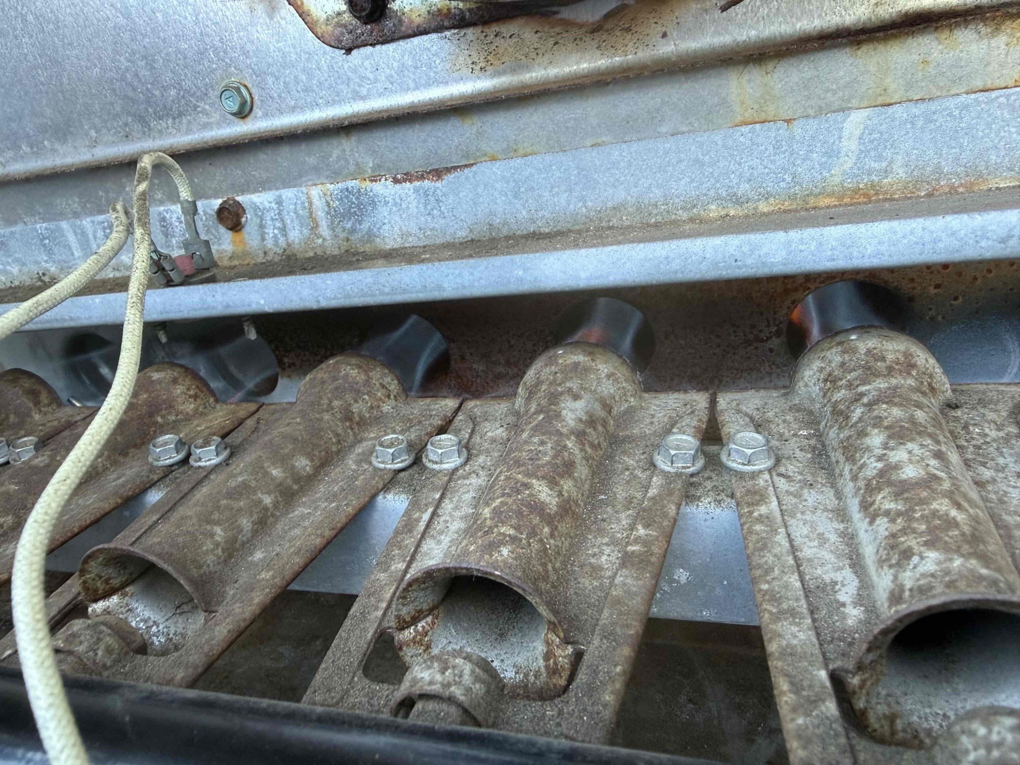 Two pressure switches, two high limit switches on the blower and one rollout switch per stage above the burners. Belt replacement for stage two blower and a very much needed burner cleaning for both stages.