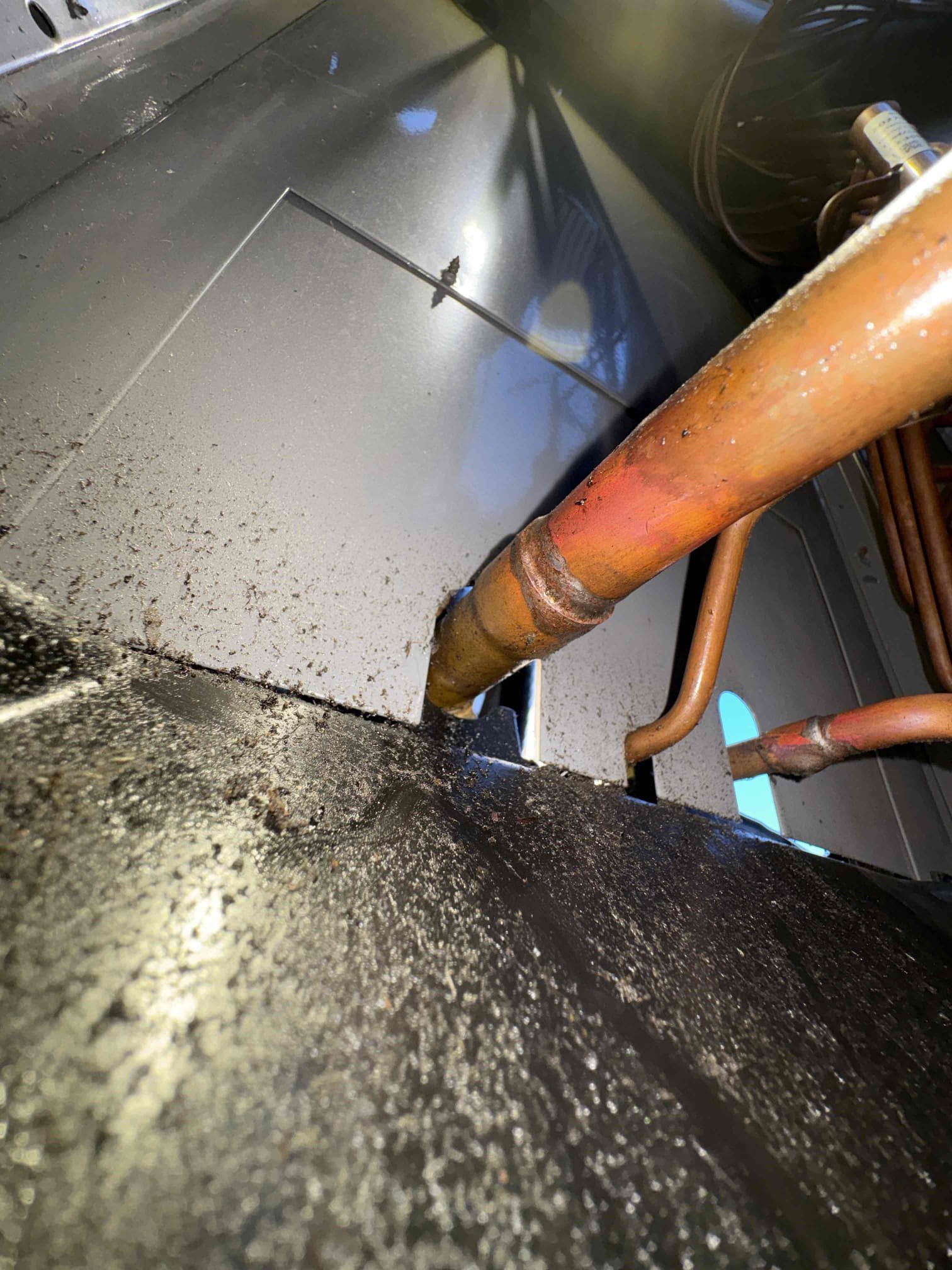 Repair leak 
Add up to 7lbs freon
Fix wiring 
Membership

Sold repairs, found leak in the outdoor system in the suction line, we need to add up to 7lbs of freon, and fix the wiring tstat at the control board customer said tstat downstairs controls second floor and tstat upstairs controls first floor, heads up customer works third shift, explained him the install crew will be at his house today after they finish the repair they are doing right now. Just text him or give him a call with a time frame. Collected 2019.80 paid with debit card 

Arrived to fix leak at condenser. Pulled remaining refrigerant into system. Brazed system back in and pressure tested system to over 300psi. Watched pressures for 15 minutes and soap bubbled all joints on the outside. Pulled vacuum to below 500 microns. Charged system with 8lbs of 410a. Swapped damper wiring at zone control board. Verified operation in cooling and heating. System is operational at time of departure. During cooling maintenance may need