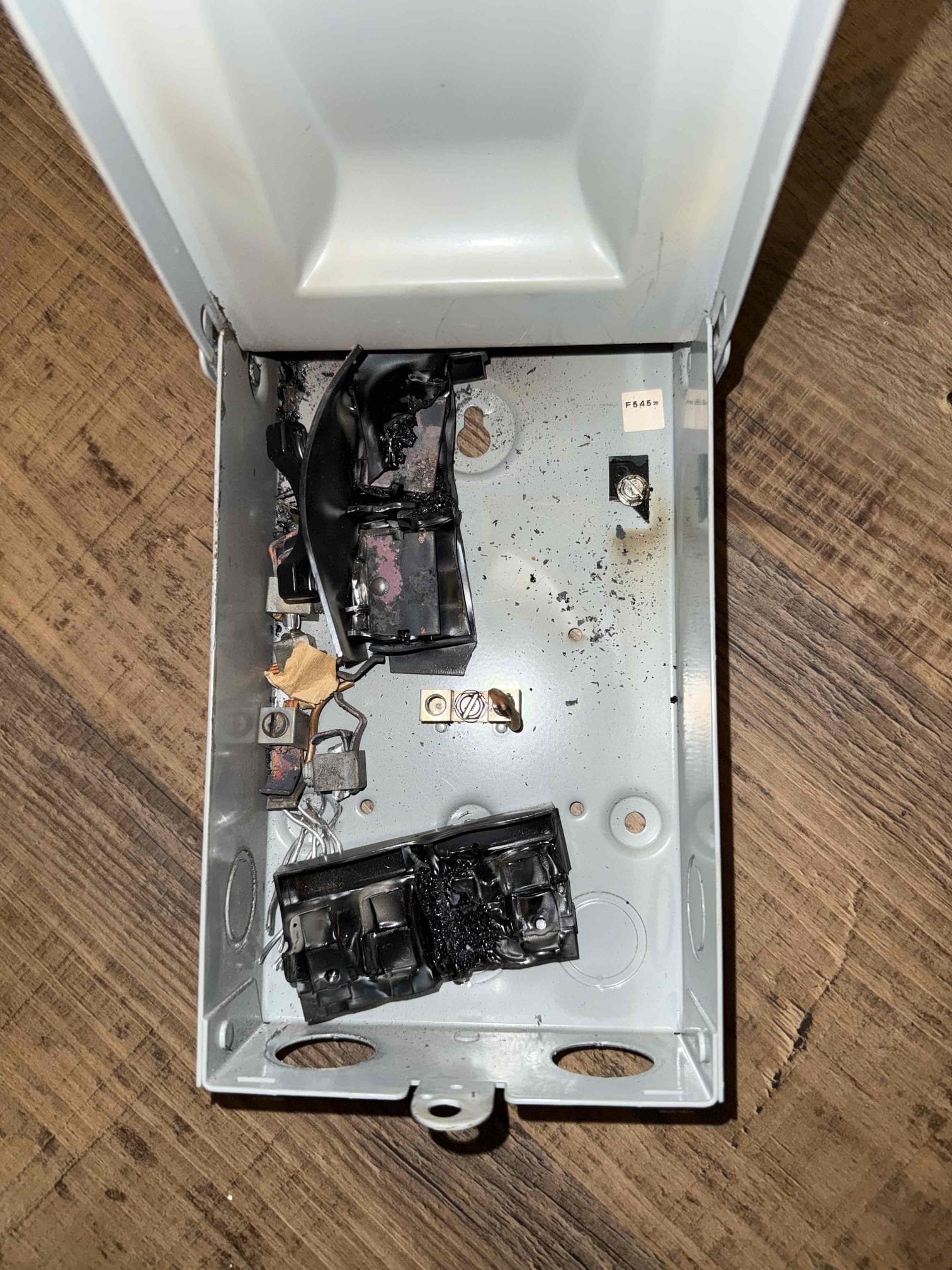 Installation of new disconnect for the air handler due to the old air handler disconnect melting due to over amp 