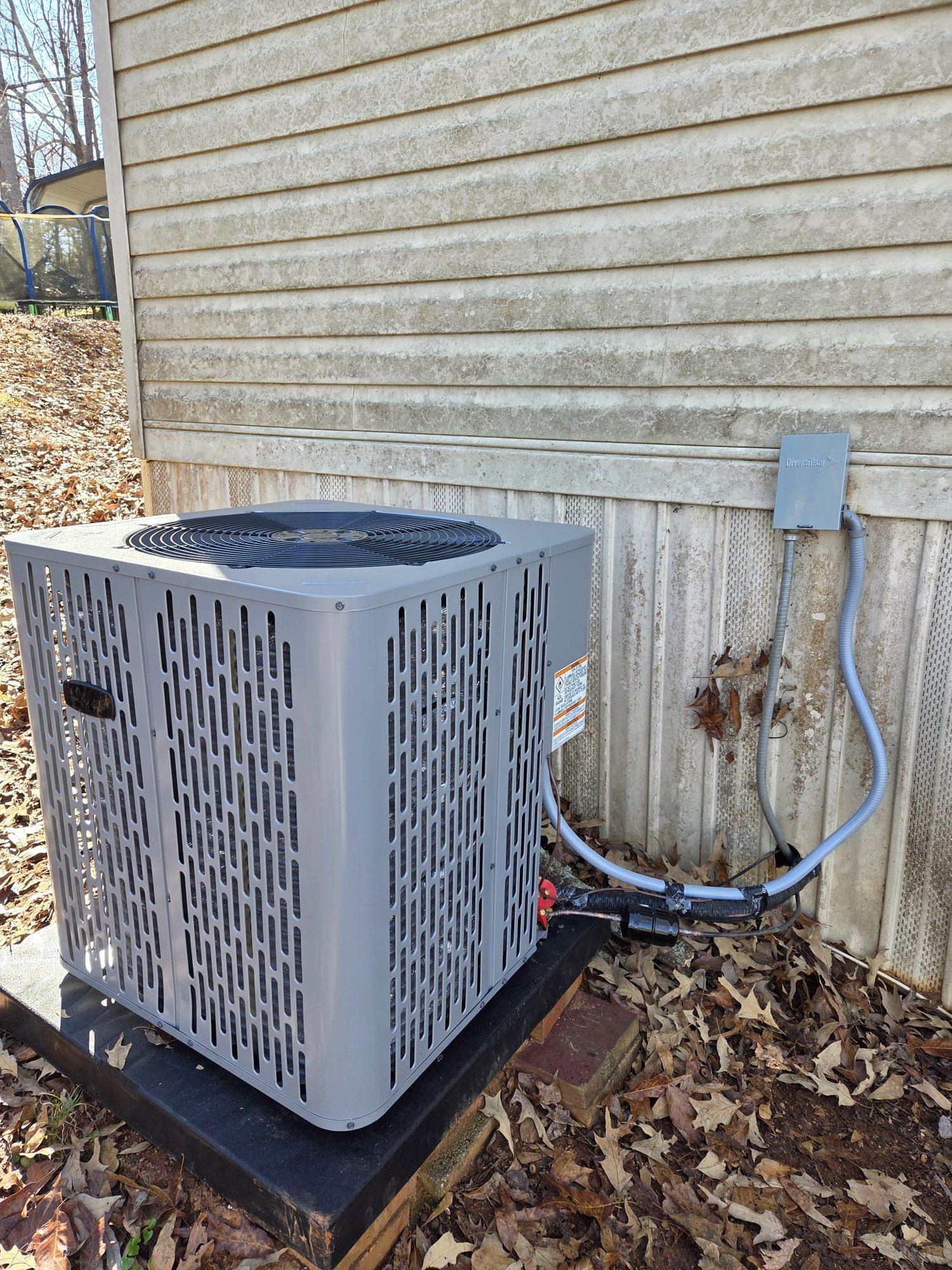 Replaced 2-ton heat pump with coil and electric furnace. Replaced pad, thermostat, disconnect and whip. Flushed line set. Reconnected drain line. Pressure tested and pulled a vacuum to below 500 microns. Verified system in heating mode. System is operational at time of departure.