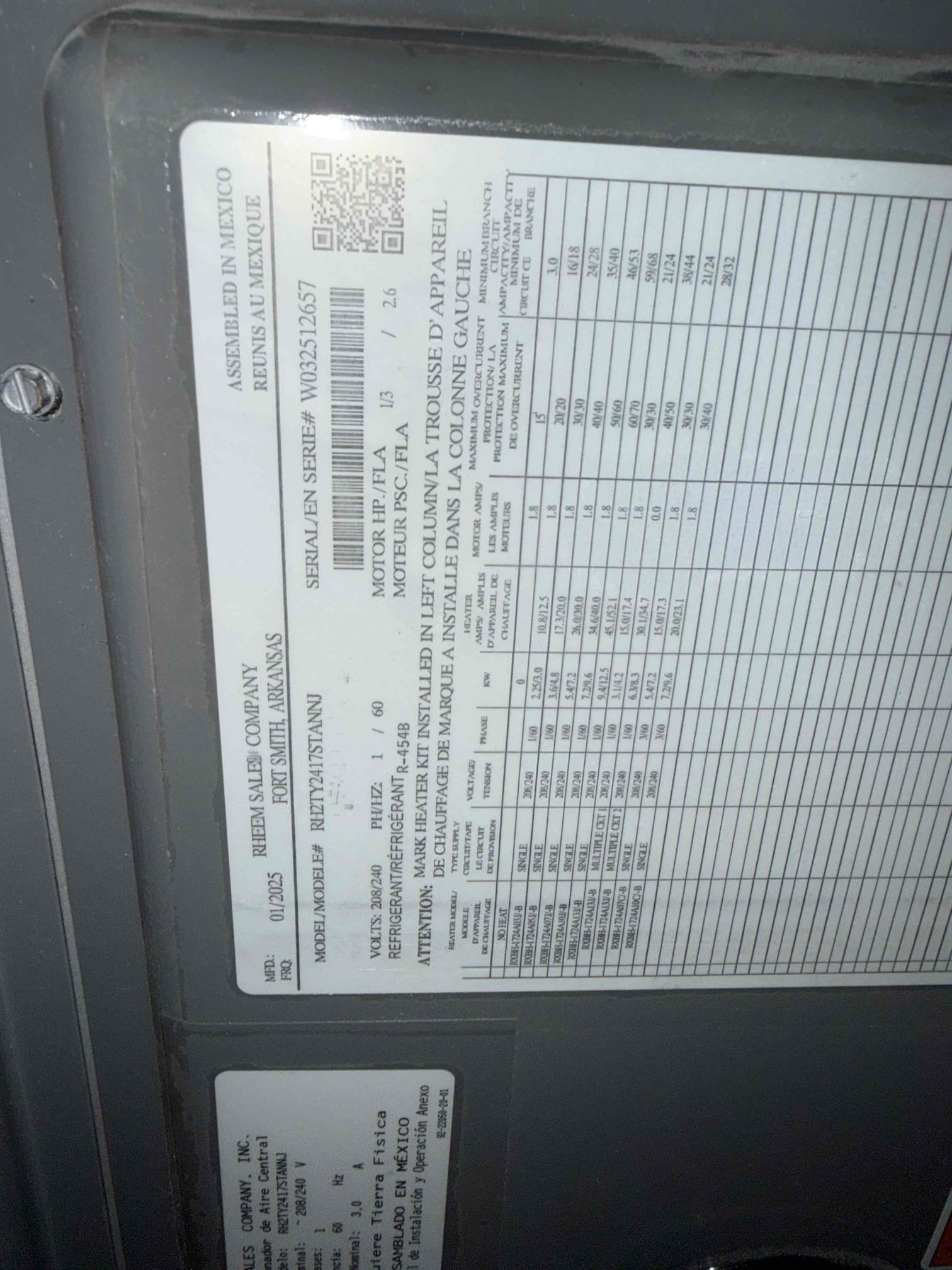 This is a brand-new apartment duplex. Customer didn’t know what was going on and why the thermostat was blank, but I did find that the breaker was off, but the breaker was off because the system is actually not cutting off when it is satisfied or if you just turn it off.
I did find that this particular blower control relay is inside of the ECM itself and will require replacement of the ECM motor. It is very unfortunate that the blower relay is not external. It is recommended with the parts number. I have up to replace the small relay with the chip at the same time as replacing the blower motor, but all that can be done within the pricing of the installation of the new ECM motor. Motor is definitely under warranty. I did tell the owner that I would price surge protection. 