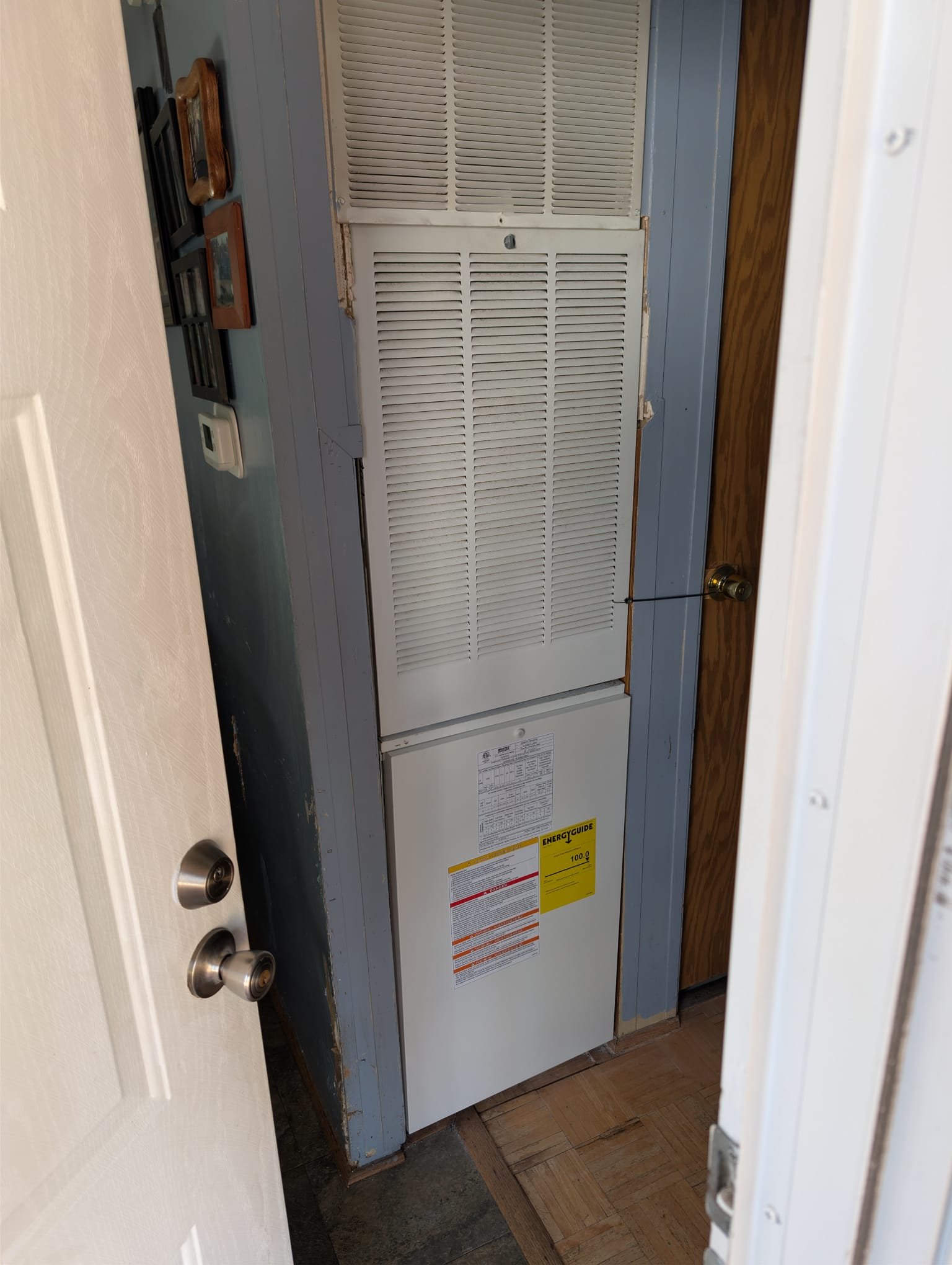 Replaced electric furnace, coil, and heat pump. Replaced pad, thermostat, disconnect and whip. Flushed line set. Pulled vacuum to below 500 microns. Verified system in heating mode. System is operational at time of departure.