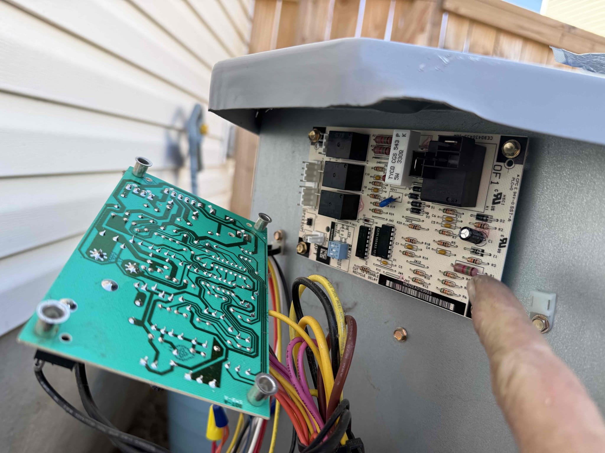 Installation of new defrost board that is covered under warranty.