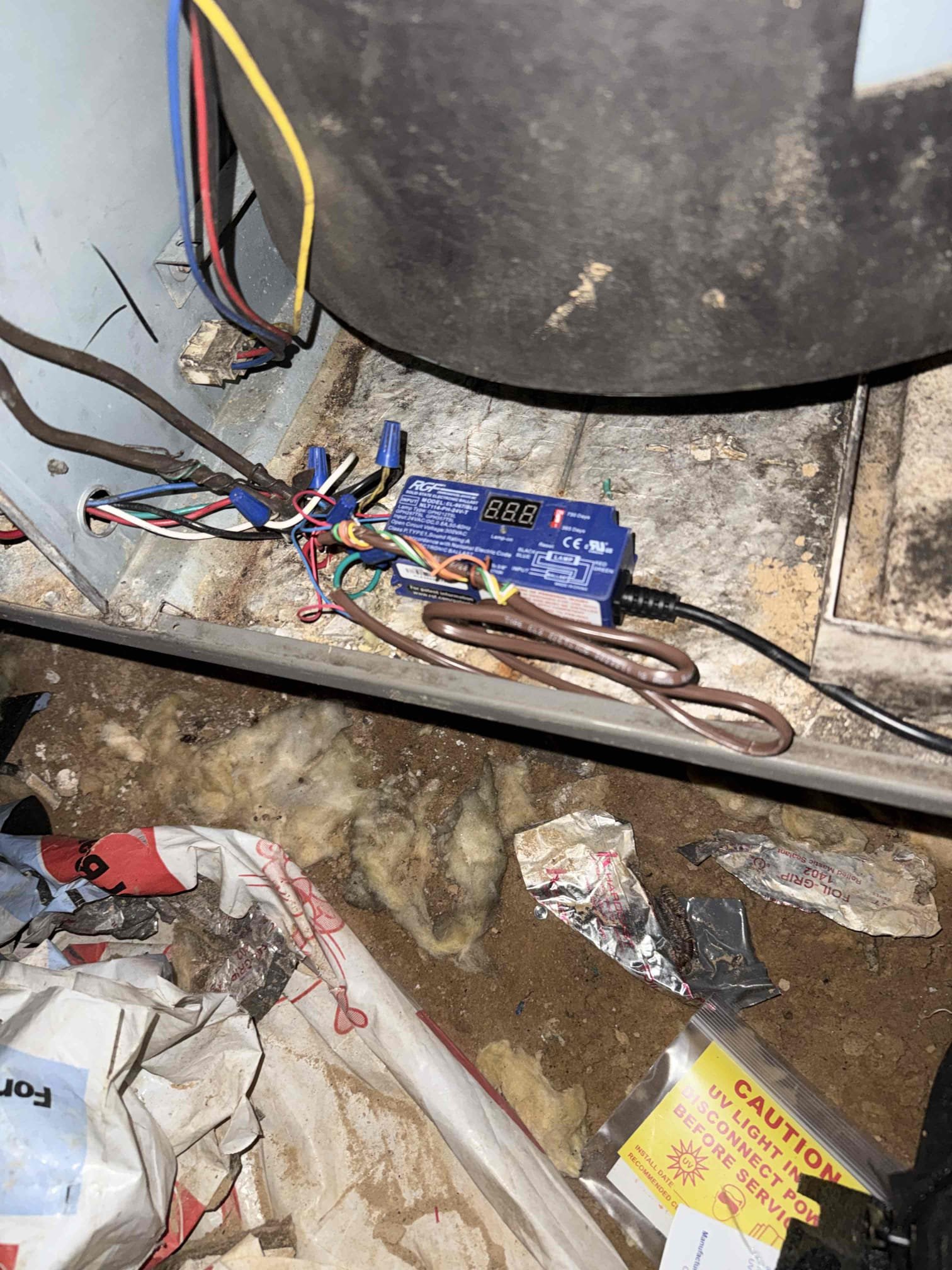 Installation of new 60 amp service disconnect and serve protection in the crawlspace