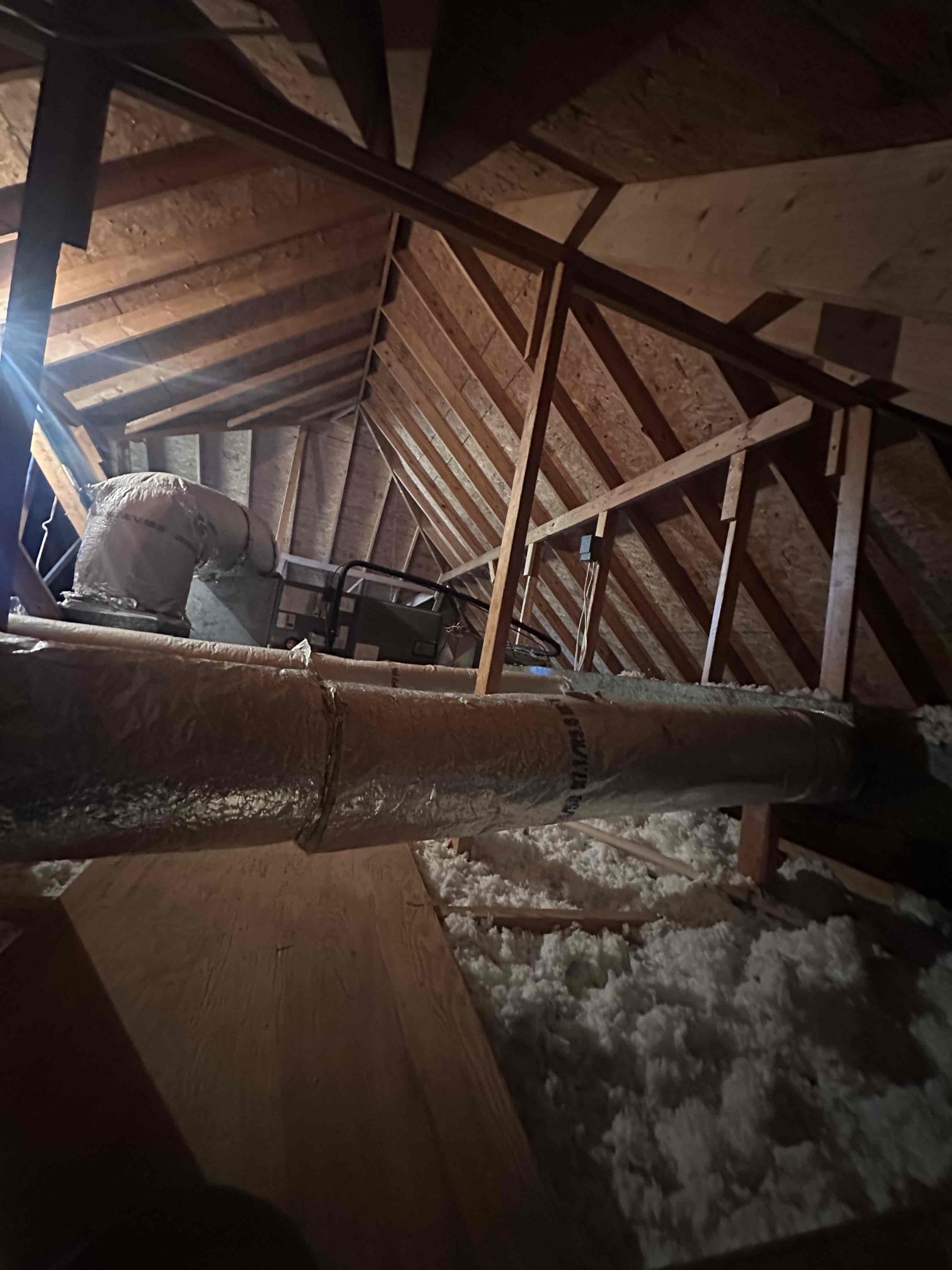Arrived on job customer explained they had company out to check system found leak in coil we got positive hit on leak detection customer wanted to replace system will be done tomorrow 


20 x 23 with trim 

24 x 27 with out trim

Will be a tight fit 

Roof is close to scuttle hole 