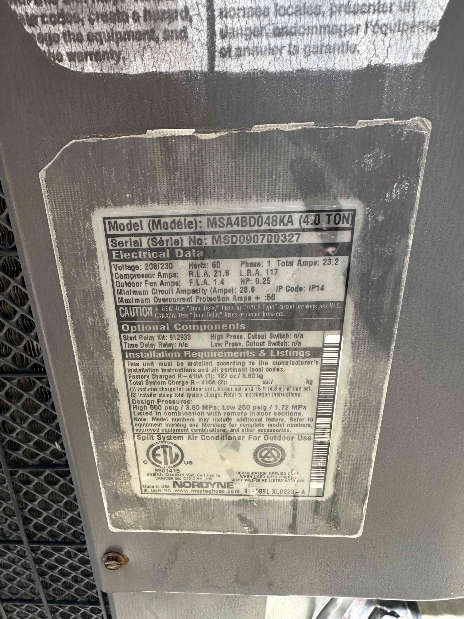 Arrived on site and met with the customer to review system concerns. Performed a thorough inspection and full system diagnostic. Findings indicate a refrigerant leak located in the evaporator coil, resulting in a gradual loss of refrigerant and reduced system efficiency over time.

Discussed repair versus replacement options with the customer, including the cost-effectiveness and long-term reliability of each. Due to the condition of the system and the location of the leak, recommended system replacement/upgrade. Customer approved moving forward with a full system upgrade.

Customer also requested that all existing indoor air quality accessories be reinstalled and properly integrated with the new system, including reconnection of the dehumidifier. Additionally, customer requested removal of the existing UV system located in the return plenum. This will include properly sealing the opening with sheet metal and patching to restore the integrity of the return duct.

All findings, recommen