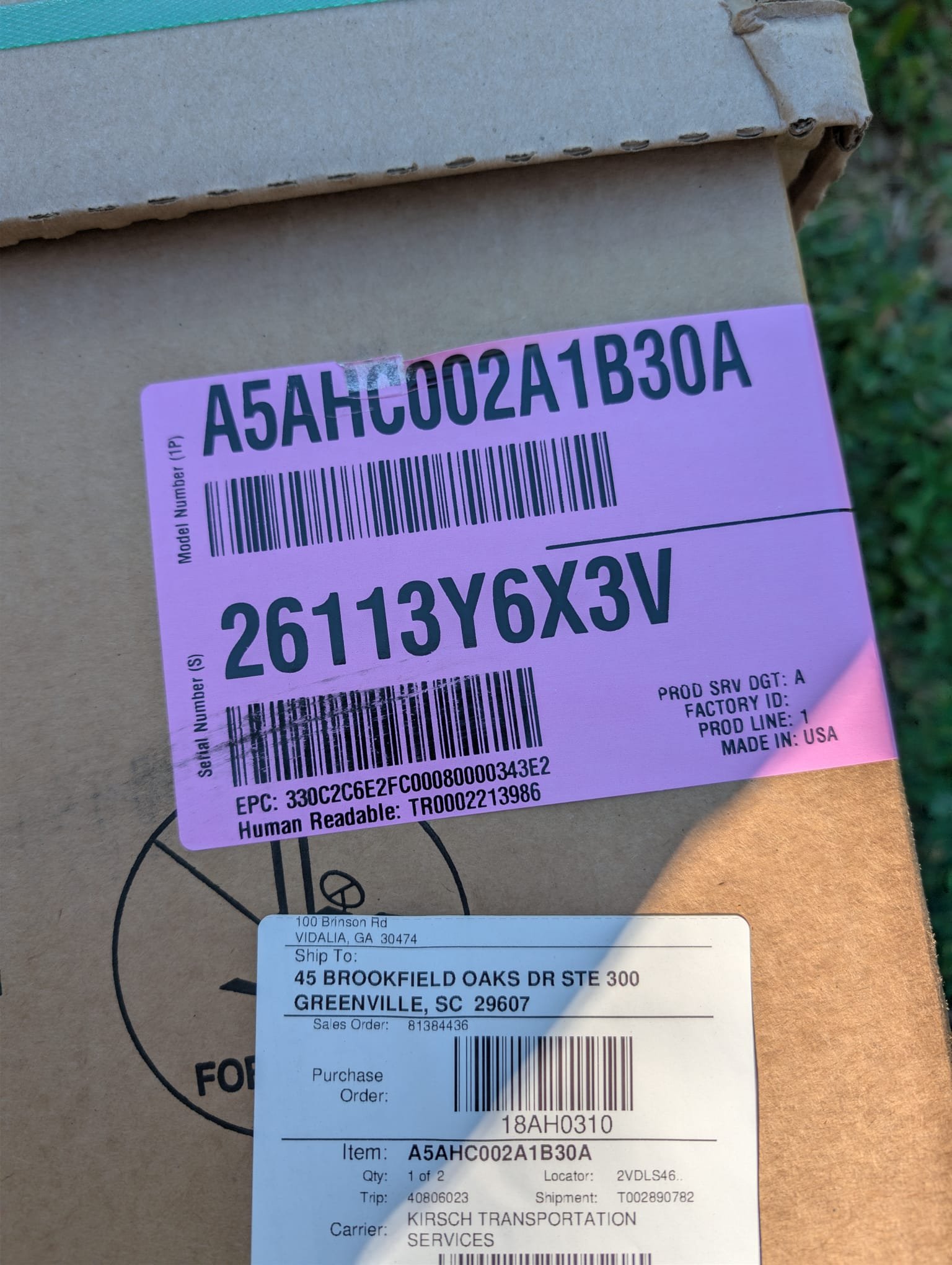 Replaced 2 ton heat pump and air handler. Ran new line set and replaced disconnect, whip, pad, and wifi thermostat. Replaced breakers to the correct size. System is operational at time of departure.