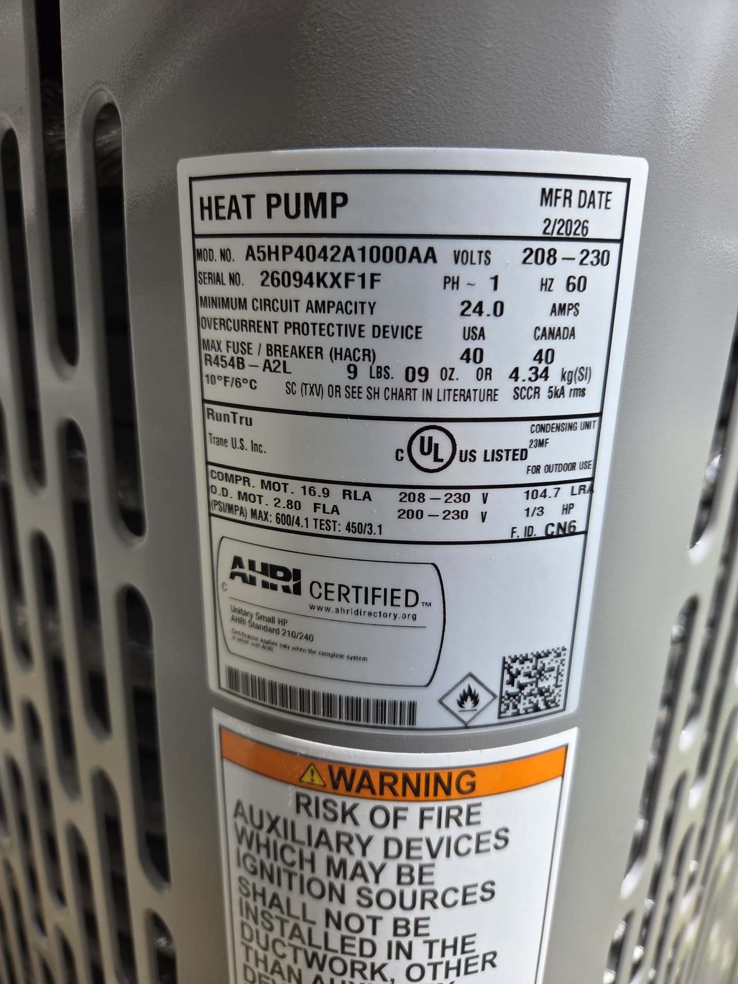 Replaced 3.5 ton heat pump, electric furnace, and coil. Installed new disconnect, whip, pad, wifi thermostat. Replaced crossover duct since the existing was filled with water. Verified operation in cooling mode. System is operational at time of departure.