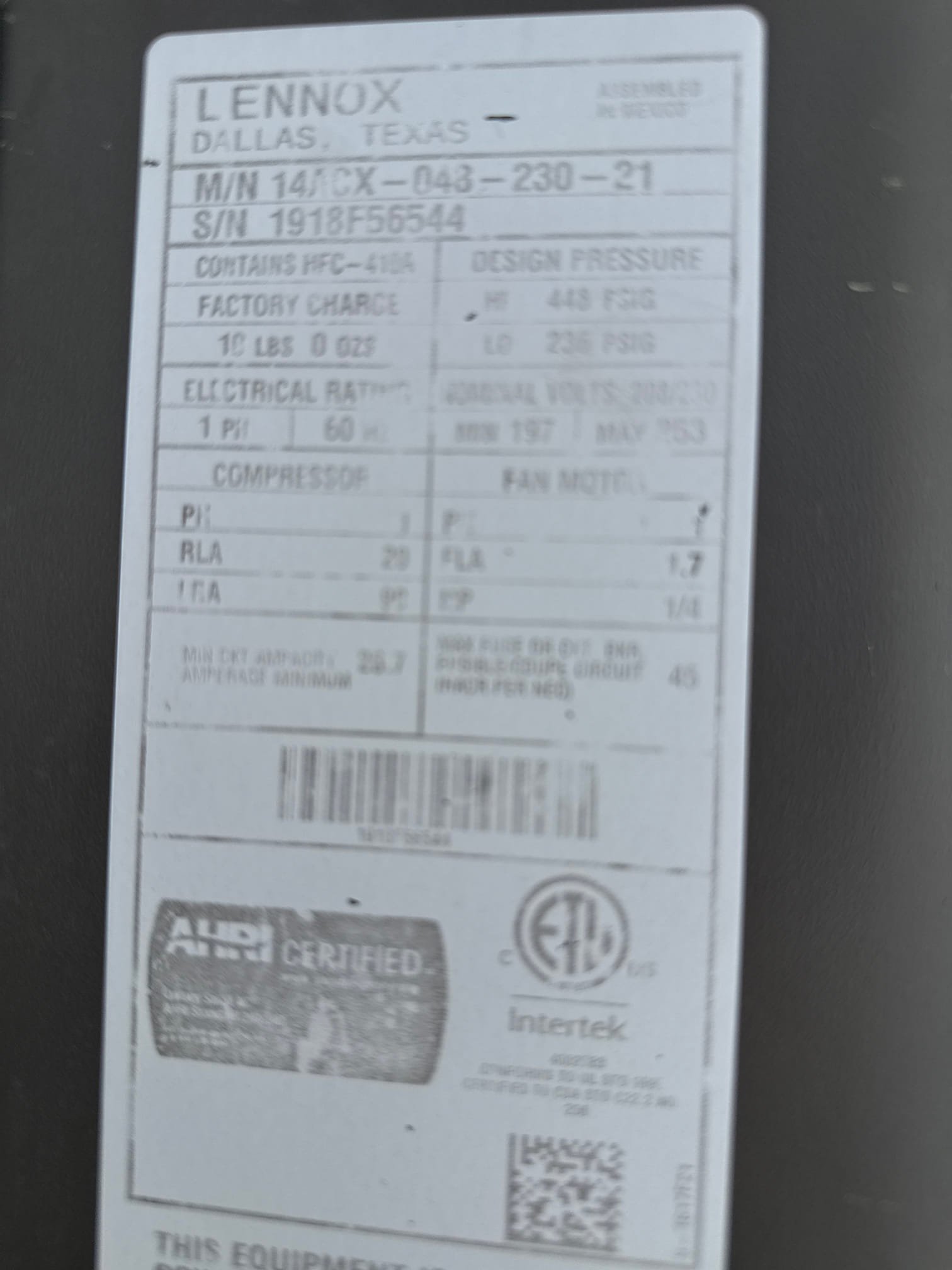 System is not cooling due to being frozen solid from the evaporator coil up the line set into the compressor. It hadn’t made it to the compressor yet, but the evaporator coil line set is solid ice. System has gas heat so I applied gas heat to get the system defrosted so it could be diagnosed for why it’s not cooling. System is likely low on charge. The furnace was replaced recently, but they did not change the evaporator coil and AC outdoors on the roof. System is running, but this very well should’ve been replaced when the furnace was replaced to get everything matched up good.
Please note that I will need to wait for the defrost time, but I am waiting on site so it can be diagnosed and get the cooling back on as soon as possible without having to let it naturally defrost and causes a long weight on the cooling. System is likely low on refrigerant. That will get a full diagnostics once I get it defrosted

After fully defrosting, I did charge the system with proper refrigerant of 3.7 l