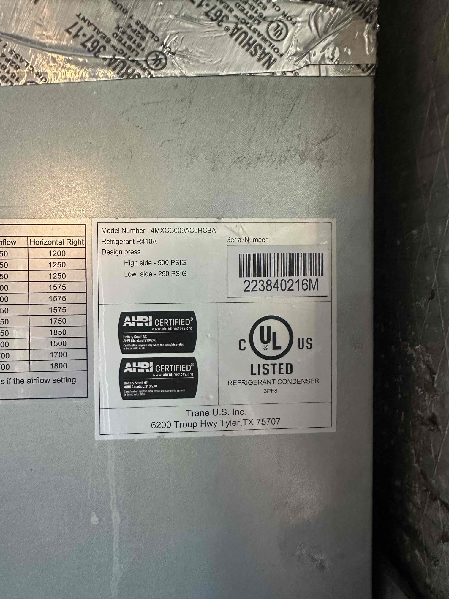 Arrived on site and performed a comprehensive inspection of the HVAC system. Upon evaluation, it was determined that the outdoor condensing unit is designed for R-22 refrigerant, while the indoor evaporator coil is rated for R-410A. Due to this mismatch, the system required adjustment to ensure proper compatibility and operation.

To address this, the metering device (piston) was replaced with the appropriate size and type to match the R-22 system requirements. This adjustment allows the system to operate more efficiently and in line with the specifications of the outdoor unit. It was also noted that the indoor coil is a newer installation (2022), while the outdoor unit dates back to approximately 2004, contributing to the mismatch in system design and refrigerant type.

Additionally, a full inspection of the ductwork was conducted. The duct system is showing significant signs of deterioration due to age, including structural breakdown and reduced integrity, which can negatively impact