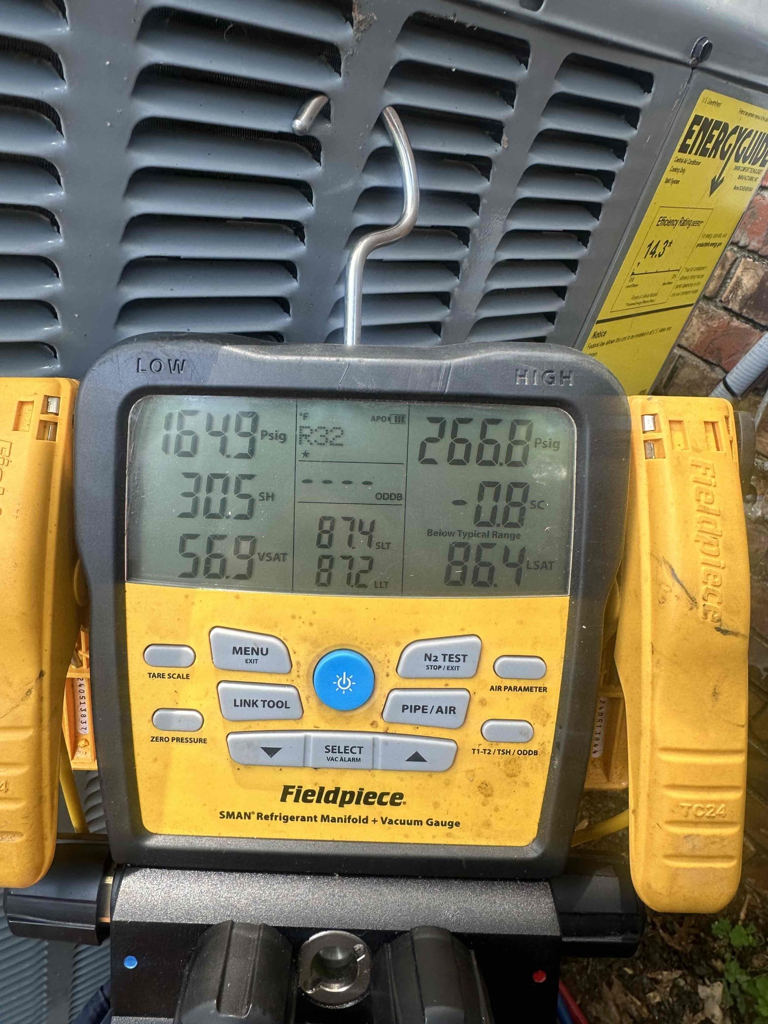 Arrived on site and performed a full inspection of the pool system. During diagnostic testing, found the system was not operating properly due to abnormal system pressures on both the high and low sides. After further evaluation, discovered a restriction in the TXV/TXV bulb assembly located inside the evaporator coil, which is preventing proper refrigerant flow and overall system performance.

Ordered the replacement TXV through Johnstone Supply in Pelham with an estimated arrival date of Thursday. Spoke with the customer about scheduling return service for either Friday or the following week to complete repairs and install the new component. Customer fully understands the situation and agreed with the plan moving forward.

While on site, also inspected the duct system and upstairs HVAC system. Found the existing ductwork to be in very poor condition due to age and deterioration. The system currently has old duct board runouts, and much of the ductwork is extremely fragile and beginnin