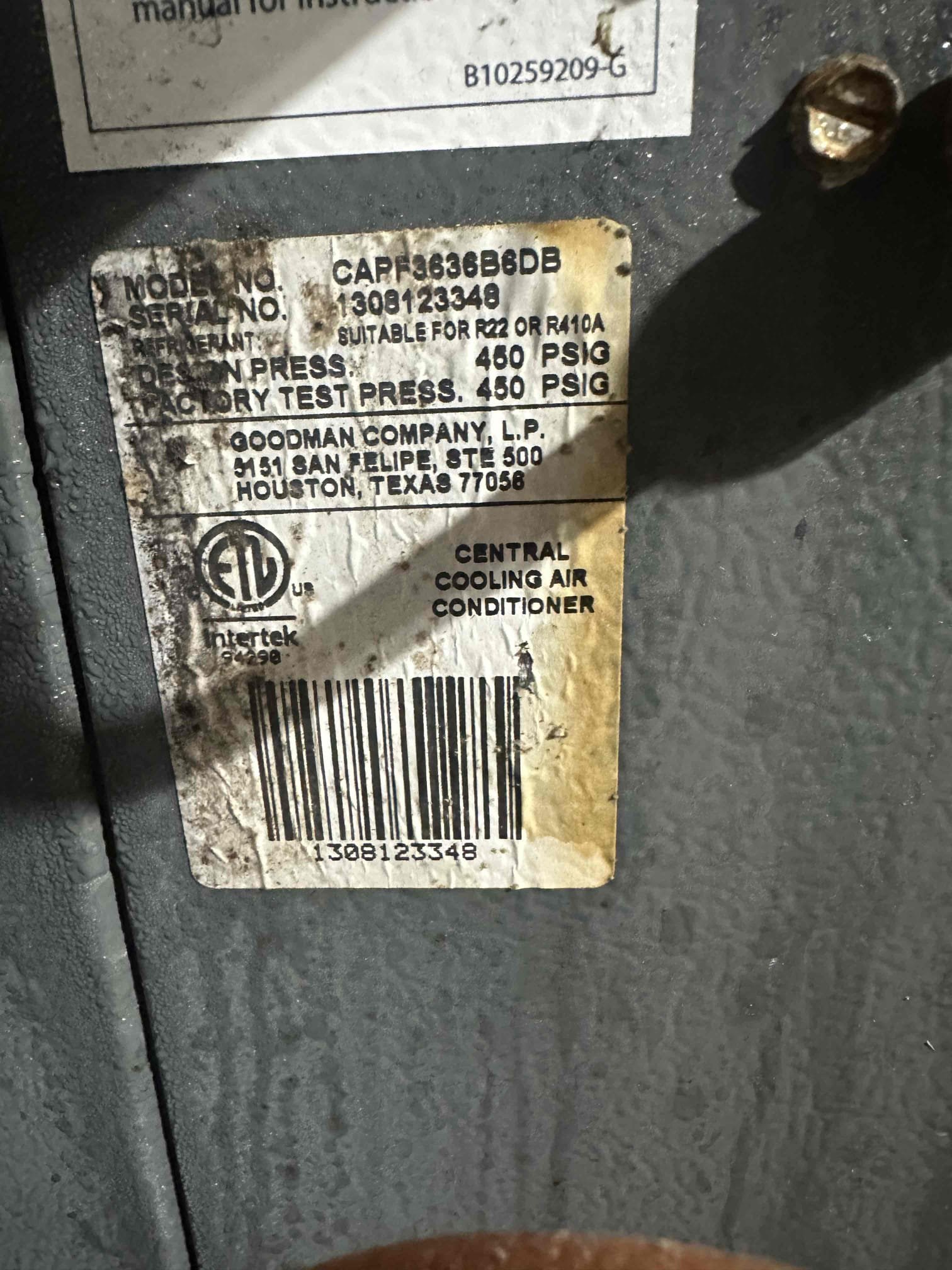 Arrived on site to inspect the customer’s HVAC system under an American Home Shield service request. Performed a full diagnostic evaluation of the indoor and outdoor equipment to determine the cause of the system performance issues.

During inspection, found the system to be a 2013 model utilizing R-410A refrigerant. Further testing and system analysis confirmed the evaporator coil is leaking refrigerant, resulting in the system operating with a low refrigerant charge. Due to the low refrigerant condition, the compressor is overheating and over-amping during operation, causing the system to run inefficiently and placing excessive strain on major components.

Checked overall system operation, refrigerant pressures, compressor amperage, and airflow. Verified that the leaking evaporator coil is the primary failure causing the cooling performance issues and abnormal compressor operation. Continued operation in current condition may lead to further compressor damage or complete system failu