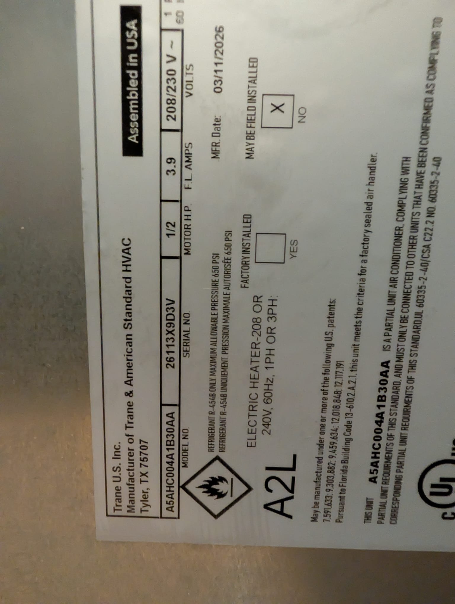 Replaced 3 ton heat pump and air handler. Replaced pad, disconnects, whip, and thermostat. Installed 16x20x4 aprilaire cabinet. Installed 2 float switches. Verified operation in cooling mode. System is operational at time of departure.