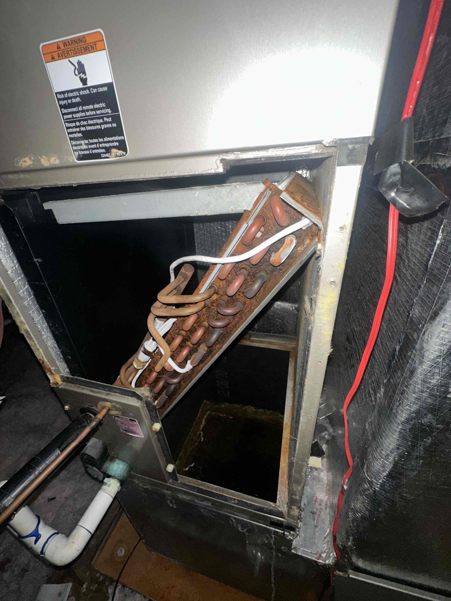 Arrived on job and performed a complete diagnostic evaluation of the HVAC system. System is a Carrier heat pump with the air handler located in the attic serving the upstairs area of the home. Upon inspection, refrigerant pressures were found to be operating outside of normal specifications. The low-side pressure was extremely low, while the high-side pressure readings indicated the presence of a restriction within the refrigerant circuit.

Further diagnostic testing was performed to determine the source of the issue. Based on system pressures, temperature readings, and overall performance, a restriction was found within the evaporator coil assembly. The piston metering device located inside the evaporator coil is restricted, preventing proper refrigerant flow through the system. This restriction is causing the system to operate inefficiently and is significantly impacting cooling performance.

Due to the restriction within the evaporator coil and piston assembly, replacement of the ev