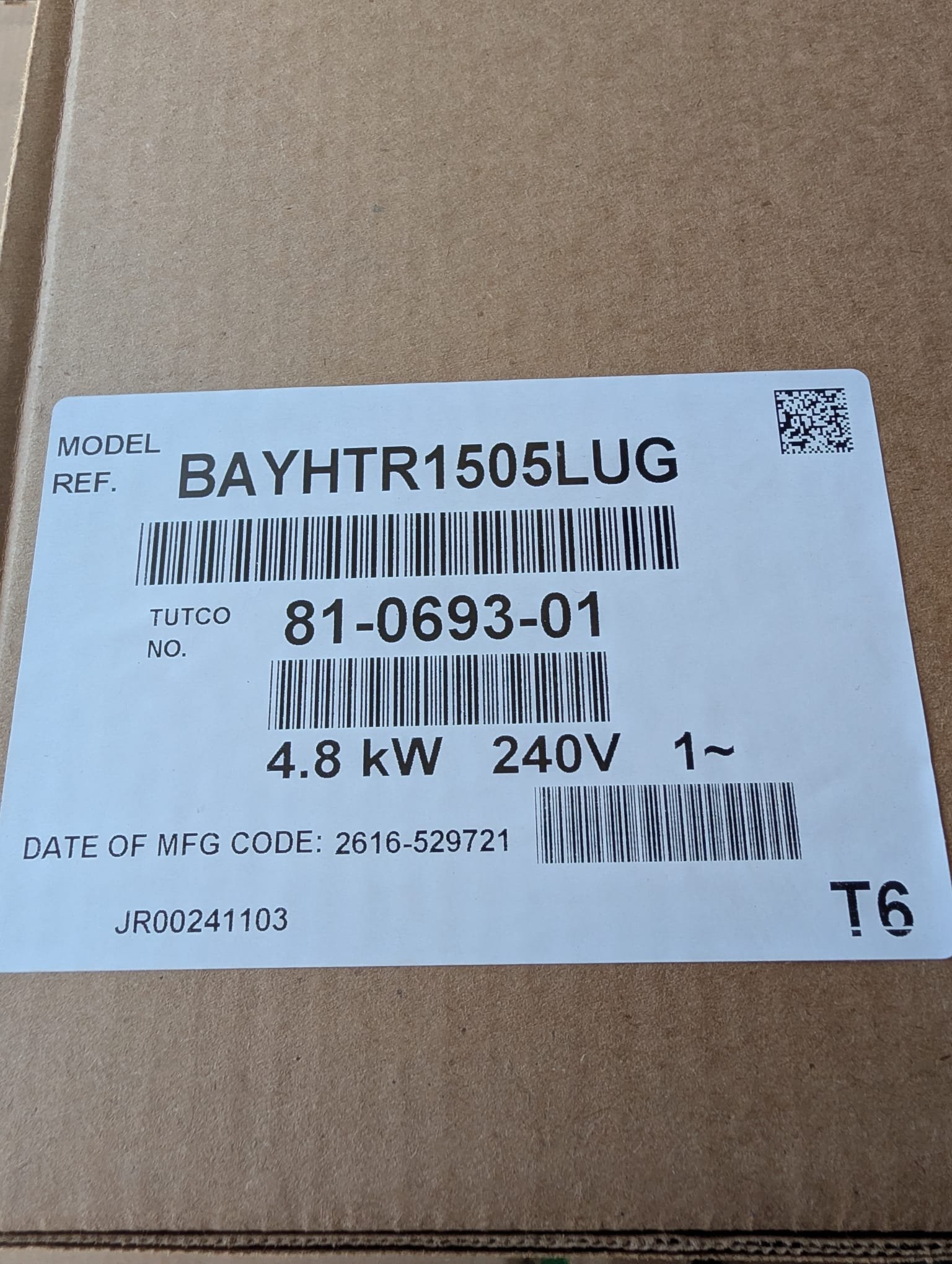 Installation of 2Ton HP/AH
Ameristar
*Pad *Whip *Disconnect *Thermostat
*Warranty 10Yr. Parts / 1Yr. Labor *1Yr. Maintenance Agreement 454B
Replaced 2-ton heat pump air handler. Replaced pad, disconnect, and whip. Verified operation in cooling mode. System is operational at time of departure.