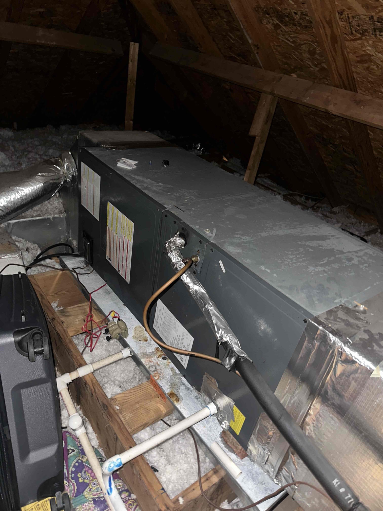 Service Report

Arrived on site and performed a full evaluation of the HVAC system. Upon inspection, the system was found to be operating properly and cooling as designed. Completed a thorough cleaning of the outdoor condensing unit to remove accumulated dirt and debris that could restrict airflow and reduce system efficiency. After cleaning, verified that airflow and overall system operation remained within normal operating parameters.

During the inspection, it was noted that there are unsealed openings around the line set penetration where the refrigerant lines enter the structure. Recommend properly sealing these gaps to help prevent air infiltration, moisture intrusion, pest entry, and potential energy loss. Proper sealing will also improve the overall efficiency and performance of the system.

Additionally, discussed the benefits of installing an Indoor Air Quality (IAQ) solution with the homeowner. Highly recommend an IAQ system to help reduce airborne contaminants, improve filt