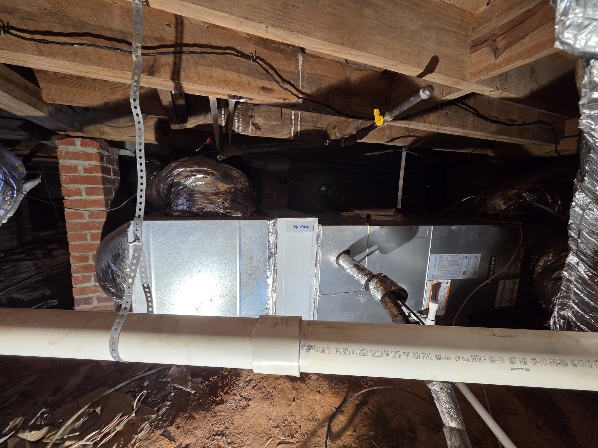 Removal of existing straight, AC outdoor unit and, 80% furnace (customer has had gas removed and to offset price for affordability due to the circumstances we are going back with bare minimum for installation), installing new 2 Ton heat pump split system in the Crawlspace. (Flush line set and drain.) all Plenum’s and ductwork stays.