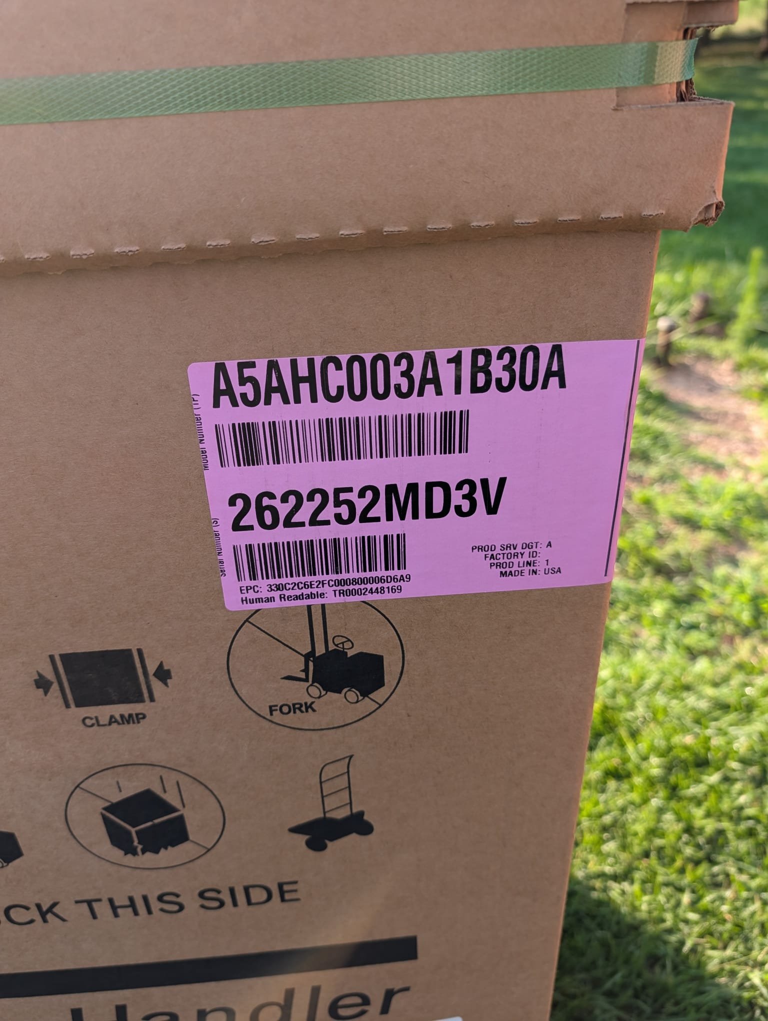 Replaced 2.5 ton heat pump air handler. Replaced pad, disconnect, whip, thermostat. Installed 20x20x4 Aprilaire. Installed condensate pump. Verified operation in cooling mode. System is operational at time of departure.