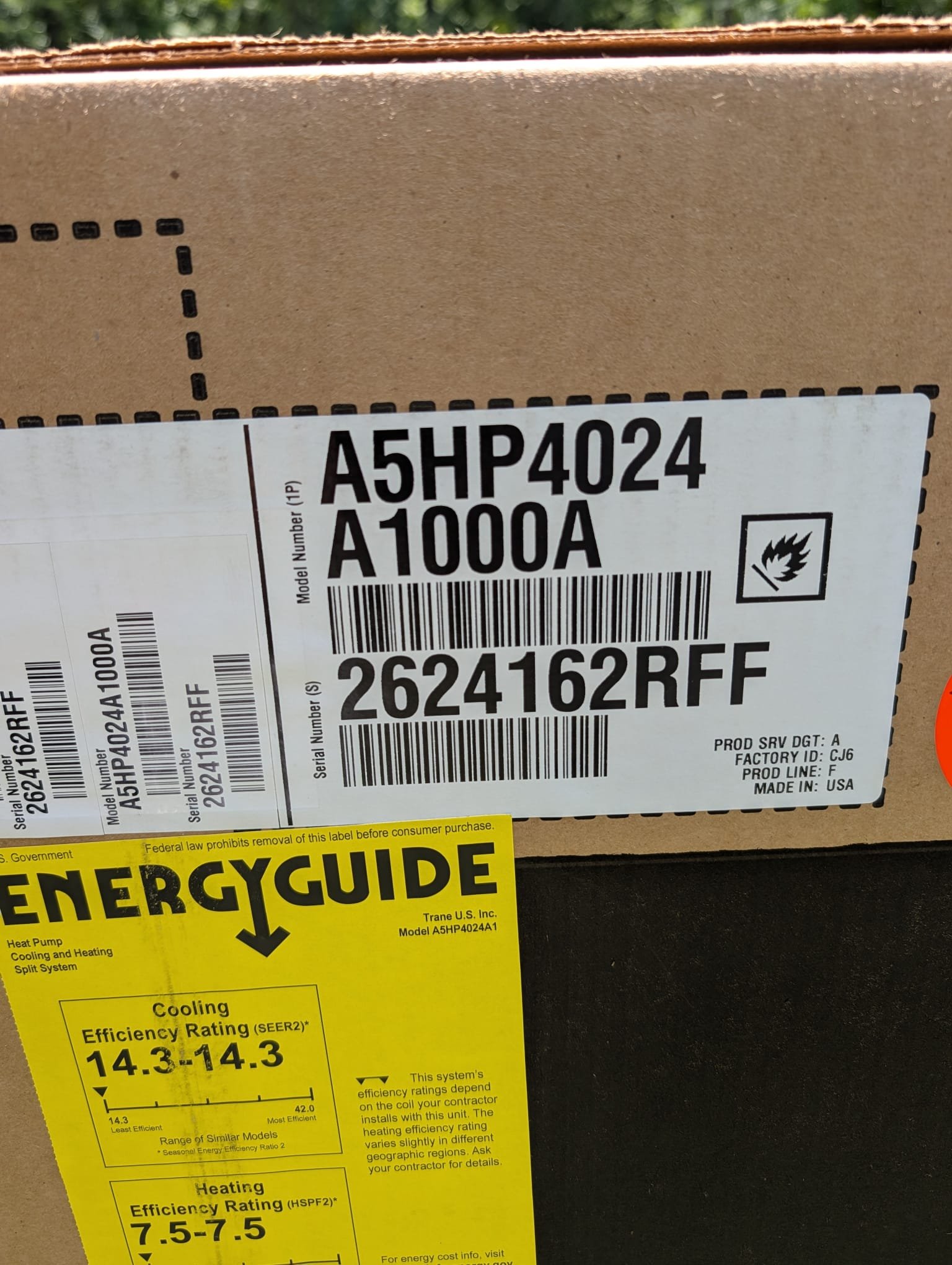 14seer 2ton 
10yrs warranty parts
10yrs warranty labor 
5yrs maintenance 
New tstat 
New condenser pad 
New drain pan 
Add a new return plenum for the system 