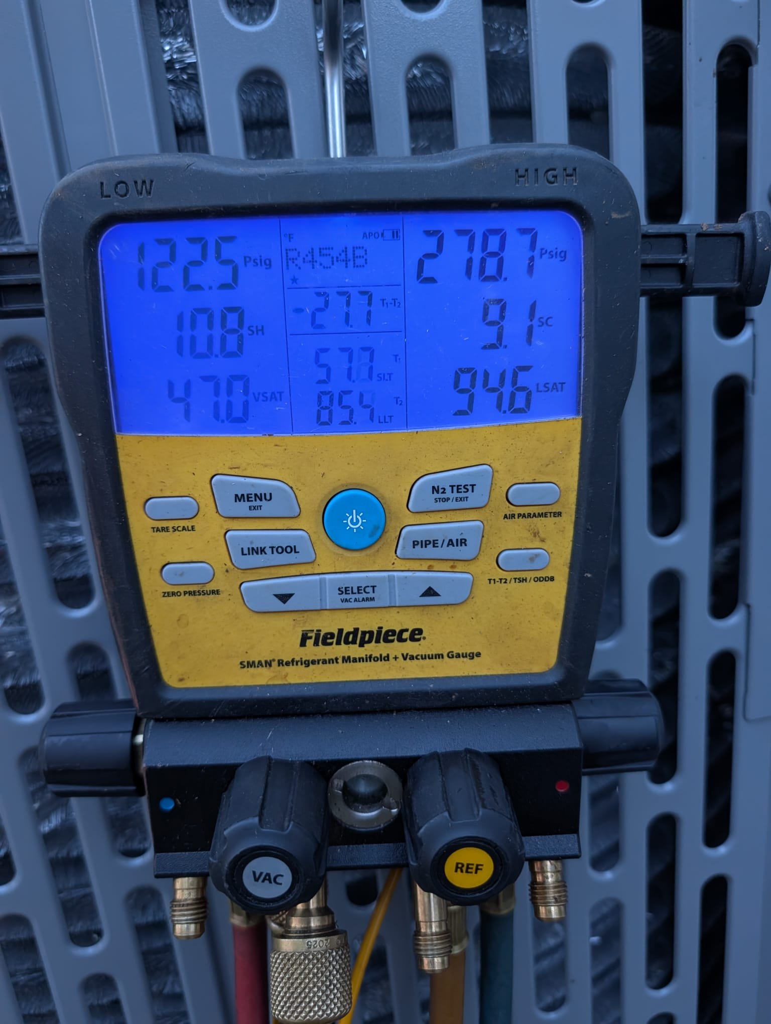 Replaced 3.5 heat pump, coil, and electric furnace. Moved outdoor unit from under back porch. Ran new line set and low voltage wire from outdoor to indoor unit. Installed 20x20 return grille. Installed 2)16x20x1 filters on evaporator coil. Replaced thermostat. Ran new whip from breaker panel on outside of home. Verified operation in cooling mode. System is operational at time of departure.