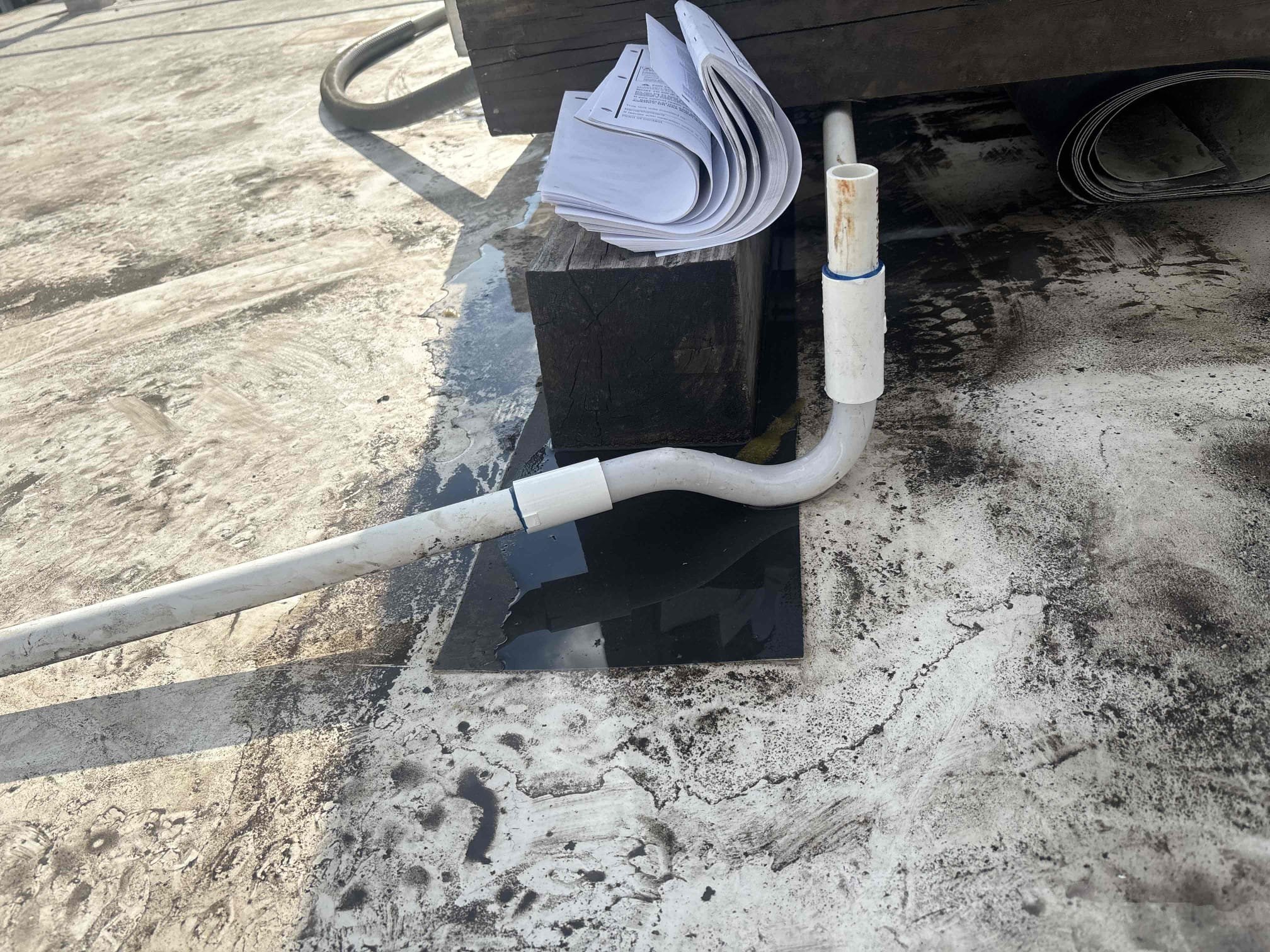 Drain line was clogged and made the system stopped working. Now is draining properly. We need to come back to fix it pics has been uploaded and videos too. 

Returned to give drain line better fall with a permanent solution.