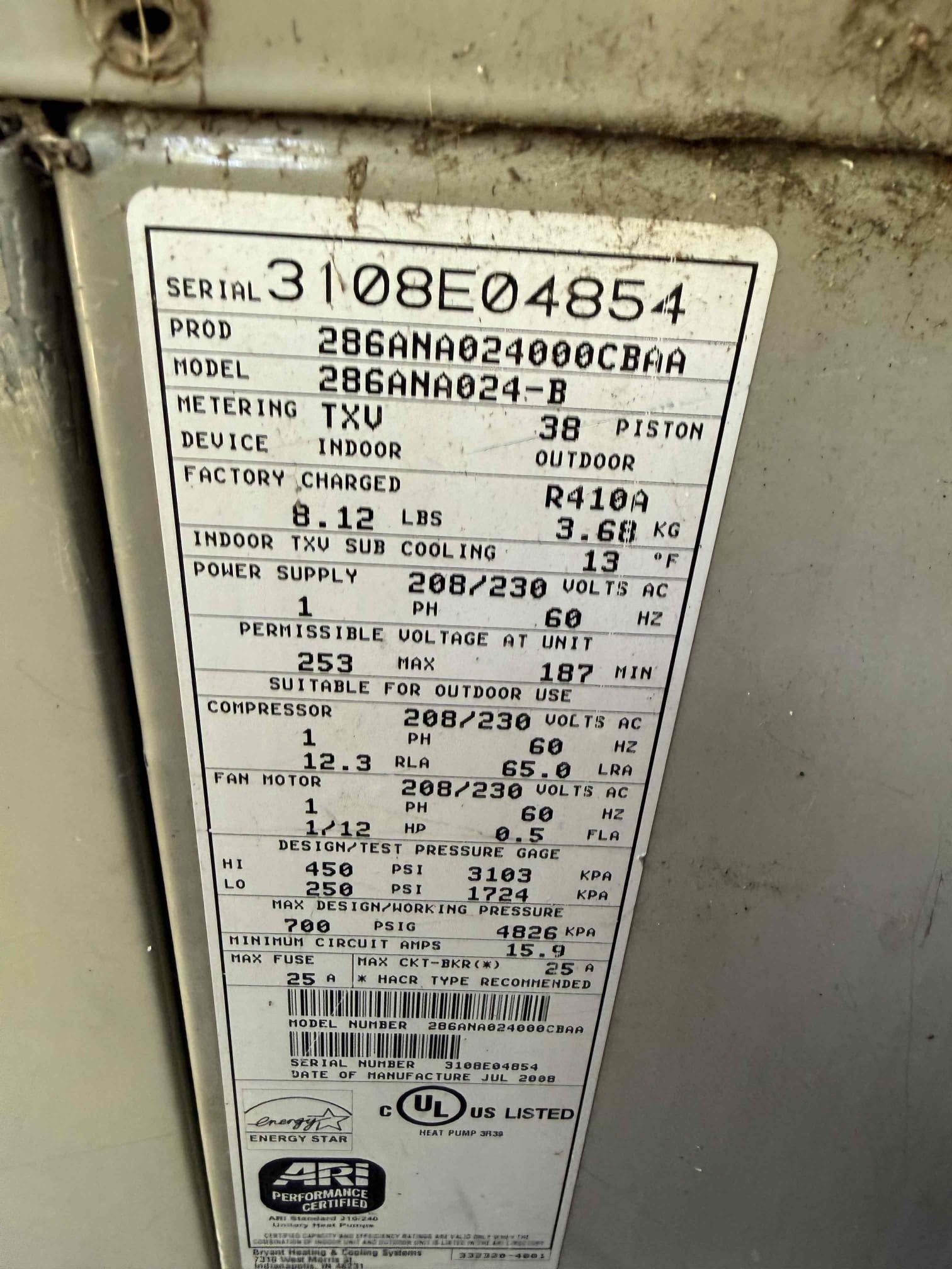 Quoted standard efficiency and 16 sear side discharge heat pump system at 2 ton as well as vapor barrier for 1000 square-foot Crawlspace and water heater