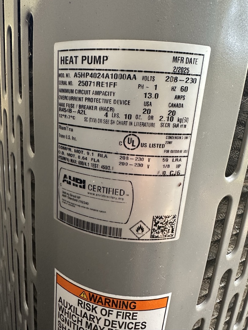 Arrived on job all equipment is running properly at this time customer is satisfied

Will need to replace duct in crawl is Polly board
Need to be duct board    1287
Was the price of it customer don’t want to do it at this time