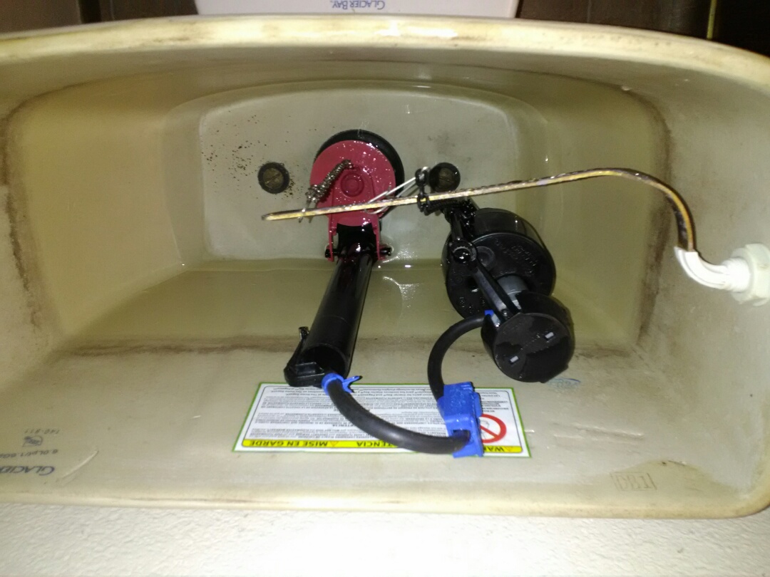 Adjusted toilet fill valve