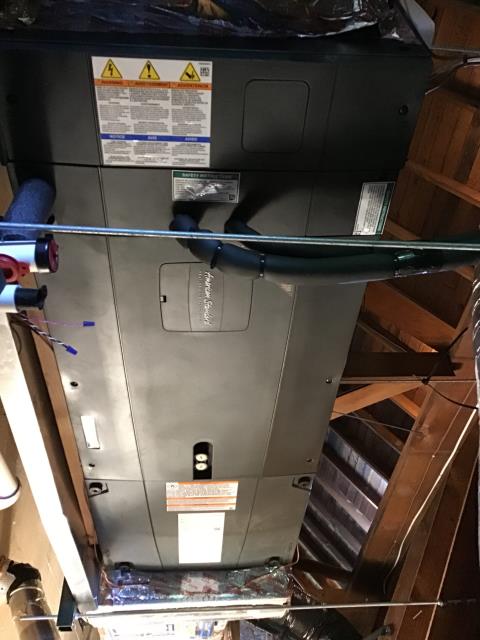 West Bradford Township, PA - Set new unit in new drain pan. Adapted to supply and return ducts. Flushed and adapted to existing lineset. Made all high and low voltage connections to unit. Adapted to existing gravity drain. Wired ez trap and wet switch safeties in series to break 24v R call to thermostat.
Set new unit on new pad and leveled. Hung new disconnect box. Adapted to existing lineset. Brazed pressure tested evacuated and charged system. Made all high and low voltage connections to unit. Performed test out procedures cleaned all work areas and reviewed installation with homeowner. West Bradford Township, PA - Set new unit in new drain pan. Adapted to supply and return ducts. Flushed and adapted to existing lineset. Made all high and low voltage connections to unit. Adapted to existing gravity drain. Wired ez trap and wet switch safeties in series to break 24v R call to thermostat.
Set new unit on new pad and leveled. Hung new disconnect box. Adapted to existing lineset. Brazed pressure tested evacuated and charged system. Made all high and low voltage connections to unit. Performed test out procedures cleaned all work areas and reviewed installation with homeowner.