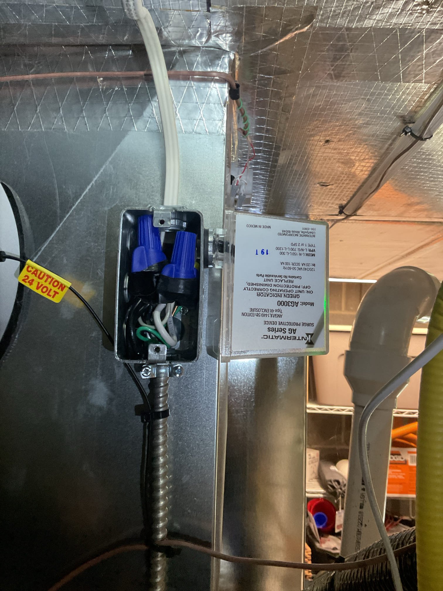 
9/11/25 Barry:

Installed (4) new stainless steel burners to replace aluminized steel burners.
Installed AG300 surge protector on 120V indoor equipment circuit (@ 2x2 junction box)

Completed heat tune up for propane furnace:
16x25x1 filter ok
Inspected heat exchanger, burners, flue pipe, inducer assembly and hoses
Inspected hot surface ignitor and verified resistance with meter
Cleaned flame sensor and verified flame rectification circuit
Measured temperature rise and static pressure
Checked wiring, controls, electric motors and components; 
Checked mainofold gas pressure
Inspected drain and pump. 

Combustion, draft and smoke tests: Pass

Gas furnace is operating well at this time. 

Homeowner paid for balance today.