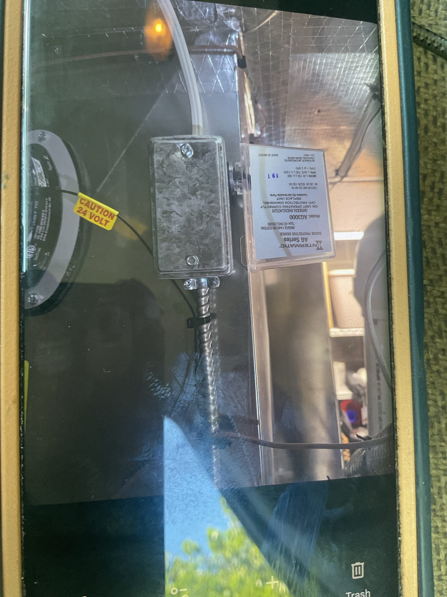 
9/11/25 Barry:

Installed (4) new stainless steel burners to replace aluminized steel burners.
Installed AG300 surge protector on 120V indoor equipment circuit (@ 2x2 junction box)

Completed heat tune up for propane furnace:
16x25x1 filter ok
Inspected heat exchanger, burners, flue pipe, inducer assembly and hoses
Inspected hot surface ignitor and verified resistance with meter
Cleaned flame sensor and verified flame rectification circuit
Measured temperature rise and static pressure
Checked wiring, controls, electric motors and components; 
Checked mainofold gas pressure
Inspected drain and pump. 

Combustion, draft and smoke tests: Pass

Gas furnace is operating well at this time. 

Homeowner paid for balance today.