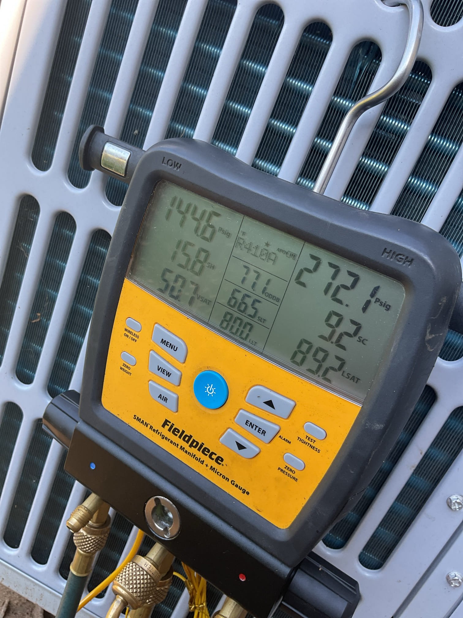 Luis 9-11-25 performed ac tune up on 3 ton Bosch inverter system from 2023. Check all electrical low and high voltage connections and components. Air filter ok no back up heat is installed, test system operation in cooling mode (outdoor temp 78 F) I also tested in heat mode. System pressures are good in heat mode. When I was checking refrigeration levels on cool mode system when on oil return mode and pressures were lower than normal, after few minutes unit went off of oil return mode and I was able to test system in cooling mode. Cycle heat pump ok. I noticed attic ductwork is old and showing wear in majority of ductwork. Customer would want an estimate to move unit to other side of house. I contacted office to schedule separate visit to go over future plans of house. 