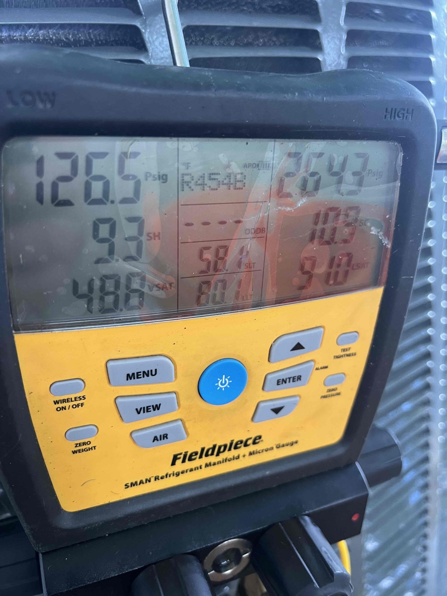 9/12/25 Tan
Performed quality assurance on heat and ac installed for hallway (unit #1) that was installed on 8/29/25. System is a downflow trane 80% gas furnace with 14 seer ac.

Tested heater first.
Checked airflow settings and it looks good
Found 40° temp rise though system tripped on high limit most likely due to warm weather and it’s a downflow system.
Checked gas pressure and found inlet at 14” wc and manifold at 3.56” wc. Found no gas leaks.
No open gaps in ductwork.
Wiring is secure and tight.
Checked ac next. Found airflow settings high at over 1400cfm for 2.5 ton system. Turned it down to 1000 cfm.
Condensate drain is pitched.
Ez trap, wet switch, and surge protector are installed properly.
Airflow originally at 1.0” wc TESP before adjustments and it dropped to .7” after adjustments. 
Checked refrigerant charge and found it good.
Caps were on tight.
Outdoor unit and disconnect are leveled.
Penetrations are not sealed however it come out a pvc pipe and original to previous inst