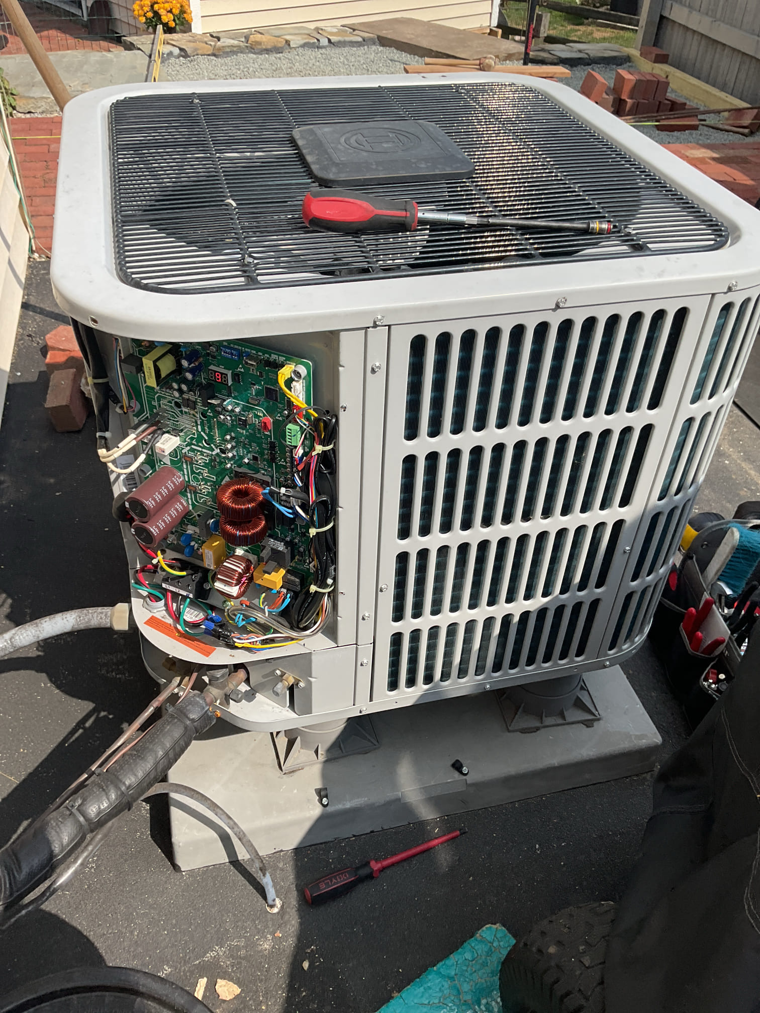 09/23/25
Arrived to the customers home for a heat pump check up on a 2 yr old system . I checked all electrical connections and voltages . I checked the air filter and replaced, filter size is 20x20x1 . Inspected the indoor coil and tested electric heat package. Took temp splits for the electric heat and amperage draws. I looked at the outdoor heat pump and tested for an outdoor btu output. Inspected the outdoor components and unit pressures. Everything is working fine at this time of service. 
 09/23/25
Arrived to the customers home for a heat pump check up on a 2 yr old system . I checked all electrical connections and voltages . I checked the air filter and replaced, filter size is 20x20x1 . Inspected the indoor coil and tested electric heat package. Took temp splits for the electric heat and amperage draws. I looked at the outdoor heat pump and tested for an outdoor btu output. Inspected the outdoor components and unit pressures. Everything is working fine at this time of service.