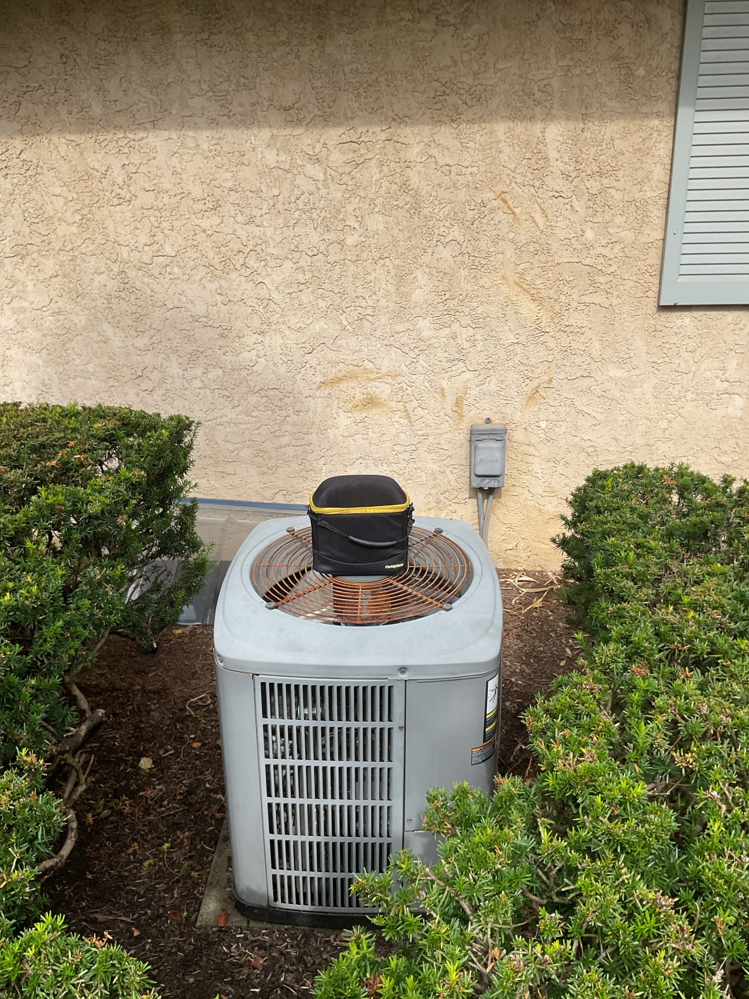 9-24-25 Luis performed heat pump tune up on American standard heat pump 2.5 ton from 2005 check all electrical components low and high, replace air filter 20x20x1. Test back up heaters 15 kw. One element is out only running at 10 kw. Indoor unit does not have any protection on water, surge and bacteria. Check airflow supply and return air temps. Went outside and checked refrigerant pressures r22. Inspect capacitor and contactor. Cycle heat pump ok. System is working at the time of service. Unit is very old and all the parts and components show major wear, I would recommend getting an estimate to replace system. I also provided estimate in case customer wants to rebuild system to prevent any break downs this year. Office to follow up with customer. 