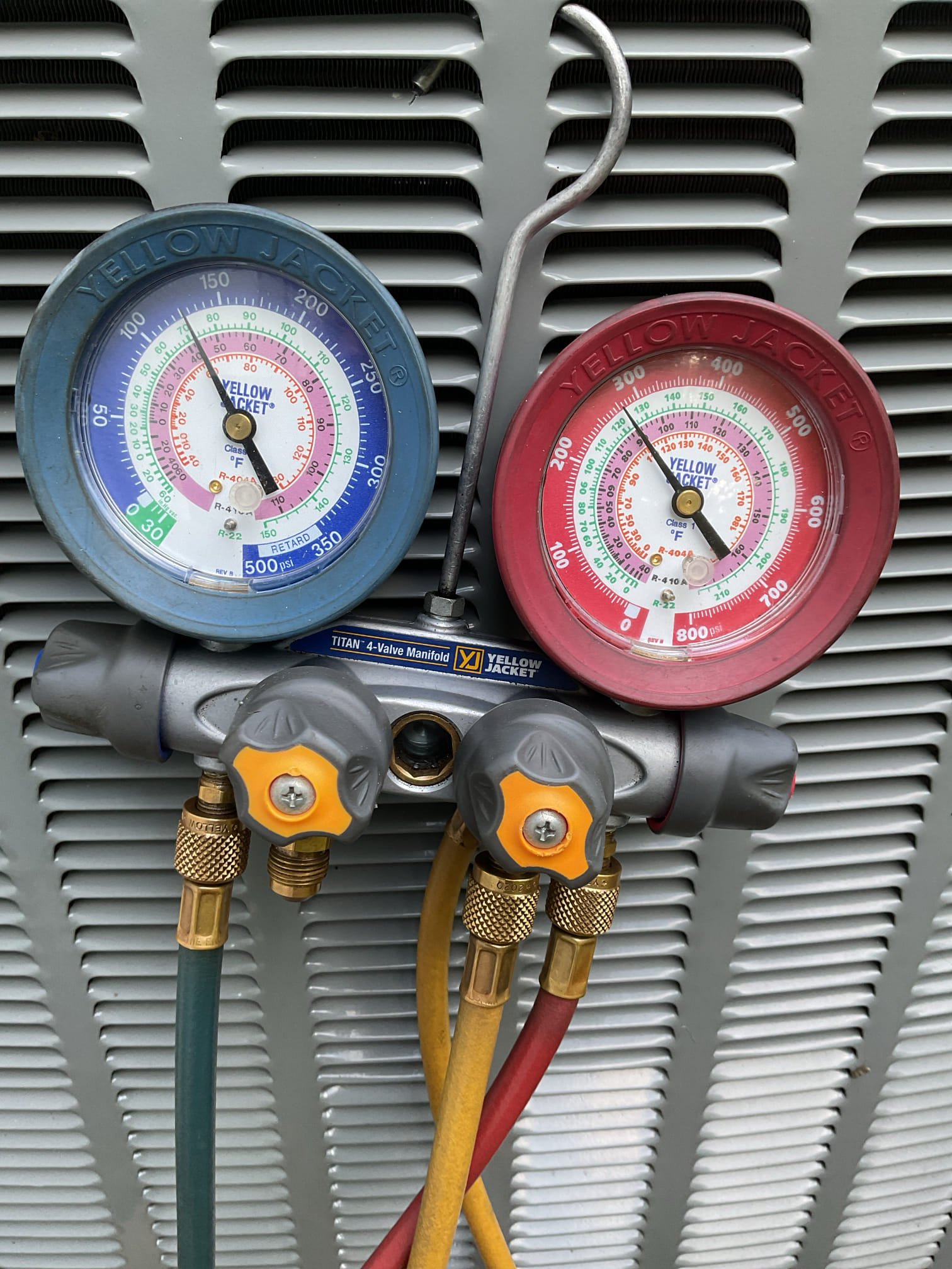 Arrived for no cooling. No issues from previous coil install. I had a failed hard start. I quoted the customer for a labor warranty and diagnostic. Unit is back up and running and pressures look good. Paid by cc