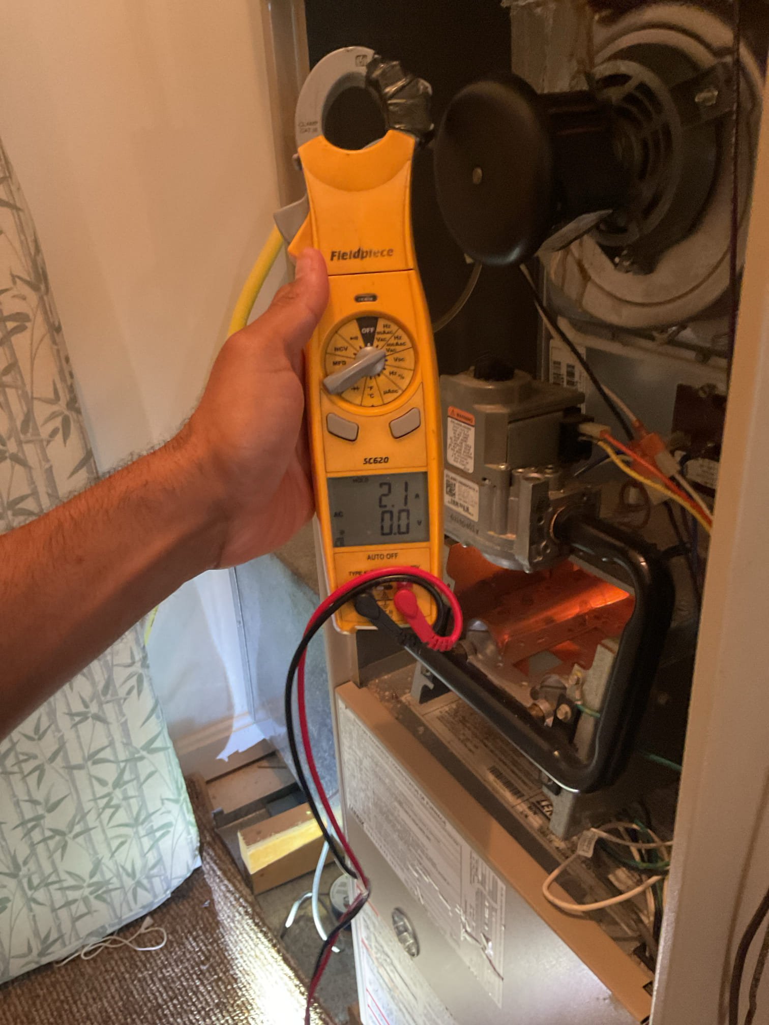 9-29-25 Luis performed two gas heat tune up first and second floor. First floor Daikin 97% and second floor Lennox 80%. Check all electrical low and high connections and components, inspect air filters ok first floor is washable customer takes care of this. Second floor is 14x25x1 ok at this time. Check all parts from ignition, combustion and air delivery system. First floor checks ok. Combustion test and safety test ok. I also service floor humidifier. New pad #35. I did noriced some items that will need attention, first floor drain ends concrete floor there could be water coming back not drain properly I provided estimate to add condensation pump and run new vinyl, with installation of ez trap. Improved couple options to take care of this issue. On second floor heater  I performed combustion test and safety test. Most of the components showing major rust and wear. Combustion blower is making noise and is pulling higher amps than normal. I talked to customer at the of the visits and p