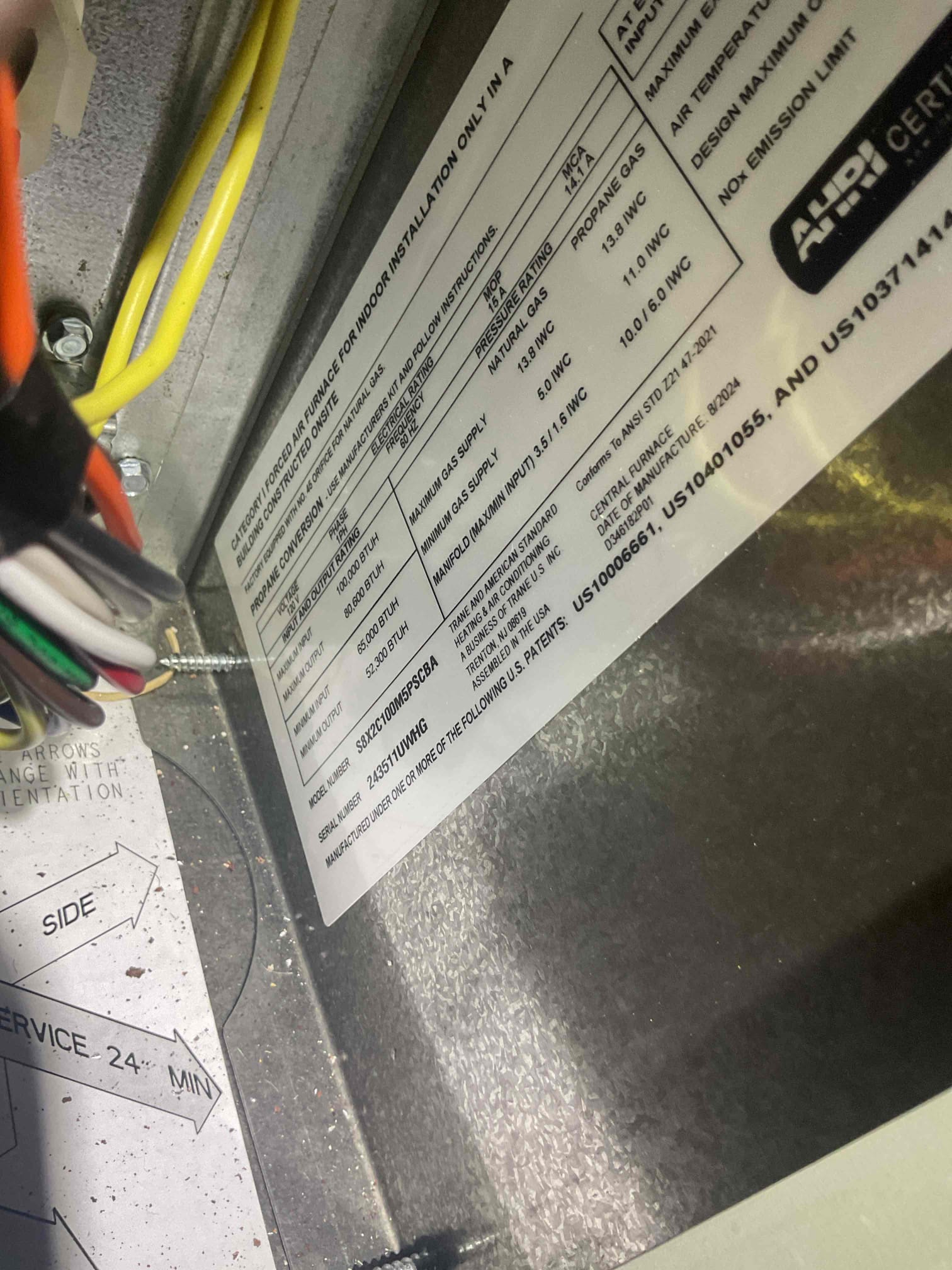 Luis 9-29-25 Completed heat maintenance for 100,000 BTU natural gas trane gas furnace replaced 16x20x1 filter check electrical components low and high ok. Inspect ignition system, air delivery and combustion exhaust system ok. All internal parts in good shape. Performed combustion test and check supply and return air temps ok. Attempted to service humidifier found water valve not opening getting 24 volts but not opening, I also noticed saddle valve would not close. Provided estimate for humidifier repairs. 