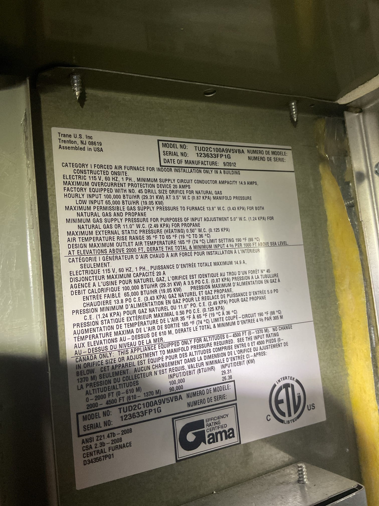 Luis 10-6-25 performed maintenance on gas furnace trane heater 80% from 2012. I checked the filter. Cleaned flame sensor. Inspected burners and heat exchanger. Inspected blower motor and assembly. Checked igniter. Turned on unit and checked operation of zone panel and dampers. Checked inducer operation. Checked gas pressures. Checked air temperatures ok combustion test ok. During inspection small to medium crack was found on heat exchanger. During combustion testing I did see good carbon monoxide levels and zero parts per million inside ductwork, these condition can change anytime specially since we are getting close to heat season. Where heat exchanger will be expanding and contracting. I provided estimate for repairs. And recommendations heater is from 2012 I provided couple options as solutions. Minis, repairs to heater rebuild. I would recommend getting an estimate to upgrade system. Home comfort consultant to come on Wednesday the 8 between 9 and 10  Luis 10-6-25 performed maintenance on gas furnace trane heater 80% from 2012. I checked the filter. Cleaned flame sensor. Inspected burners and heat exchanger. Inspected blower motor and assembly. Checked igniter. Turned on unit and checked operation of zone panel and dampers. Checked inducer operation. Checked gas pressures. Checked air temperatures ok combustion test ok. During inspection small to medium crack was found on heat exchanger. During combustion testing I did see good carbon monoxide levels and zero parts per million inside ductwork, these condition can change anytime specially since we are getting close to heat season. Where heat exchanger will be expanding and contracting. I provided estimate for repairs. And recommendations heater is from 2012 I provided couple options as solutions. Minis, repairs to heater rebuild. I would recommend getting an estimate to upgrade system. Home comfort consultant to come on Wednesday the 8 between 9 and 10