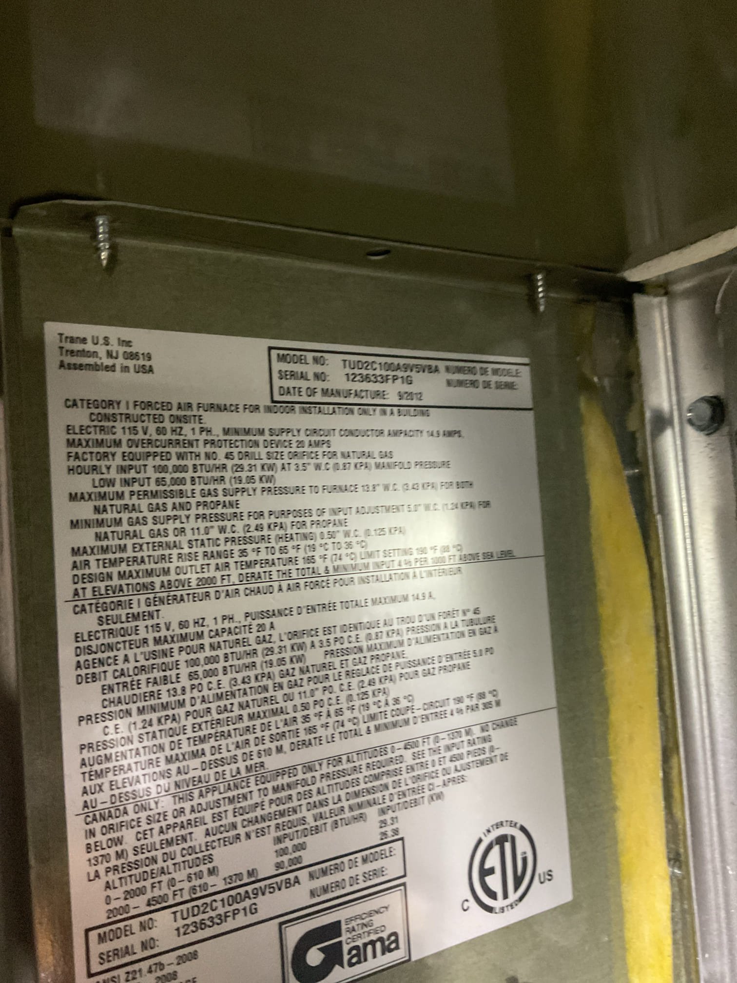 Luis 10-6-25 performed maintenance on gas furnace trane heater 80% from 2012. I checked the filter. Cleaned flame sensor. Inspected burners and heat exchanger. Inspected blower motor and assembly. Checked igniter. Turned on unit and checked operation of zone panel and dampers. Checked inducer operation. Checked gas pressures. Checked air temperatures ok combustion test ok. During inspection small to medium crack was found on heat exchanger. During combustion testing I did see good carbon monoxide levels and zero parts per million inside ductwork, these condition can change anytime specially since we are getting close to heat season. Where heat exchanger will be expanding and contracting. I provided estimate for repairs. And recommendations heater is from 2012 I provided couple options as solutions. Minis, repairs to heater rebuild. I would recommend getting an estimate to upgrade system. Home comfort consultant to come on Wednesday the 8 between 9 and 10  Luis 10-6-25 performed maintenance on gas furnace trane heater 80% from 2012. I checked the filter. Cleaned flame sensor. Inspected burners and heat exchanger. Inspected blower motor and assembly. Checked igniter. Turned on unit and checked operation of zone panel and dampers. Checked inducer operation. Checked gas pressures. Checked air temperatures ok combustion test ok. During inspection small to medium crack was found on heat exchanger. During combustion testing I did see good carbon monoxide levels and zero parts per million inside ductwork, these condition can change anytime specially since we are getting close to heat season. Where heat exchanger will be expanding and contracting. I provided estimate for repairs. And recommendations heater is from 2012 I provided couple options as solutions. Minis, repairs to heater rebuild. I would recommend getting an estimate to upgrade system. Home comfort consultant to come on Wednesday the 8 between 9 and 10