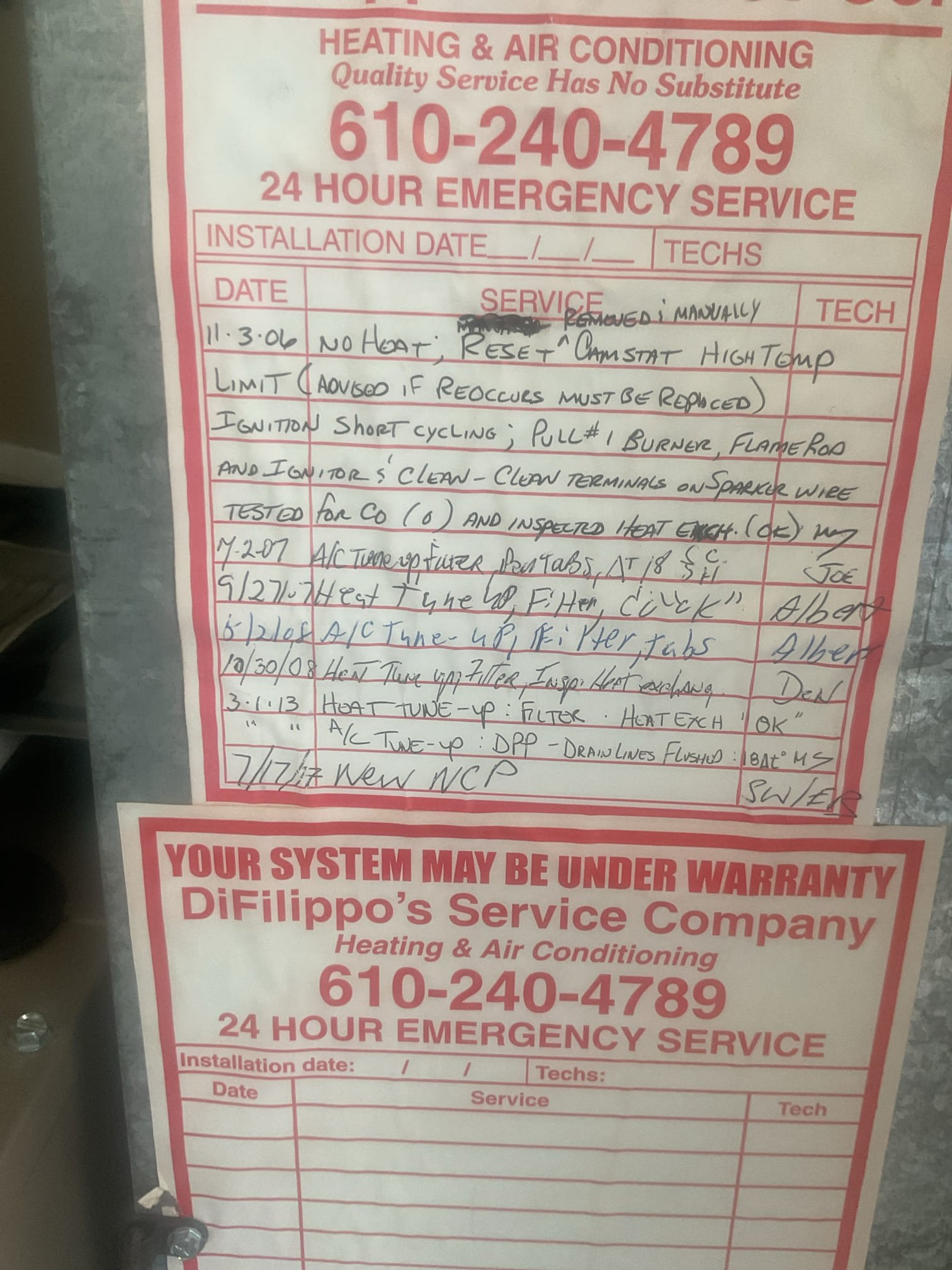 Completed heat tune up for comfort pack unit. 51,000 BTU input.

Replaced filter 16x25x1
Inspected burners, spark ignitor, inducer assembly.
Cleaned flame sensor and verified flame rectification circuit
Inspected wiring, controls, electric motors and components. Heating fan speed was TAP 2 med high I changed to Hi because supply temp got very close to hi limit point. Supply temp improved after adjustment. They have a few supply grills closed. In the winter it is better to have them opened because the duct system is too small to support them being closed. There is no surge protection. Left email estimate for heavy-duty surge protector 

Made adjustment to outlet gas pressure (from 2.6” to 3.4”)
Combustion and draft tests: Pass

System operating well at this time,
