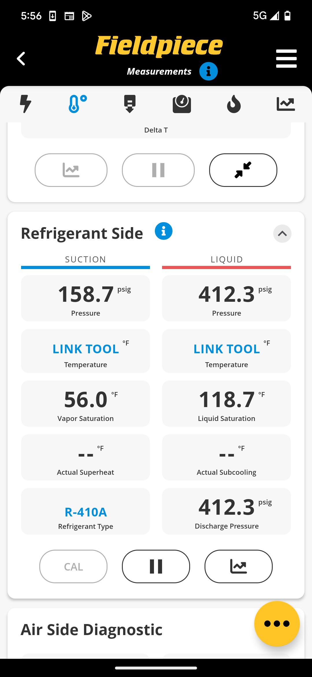 Completed AC tune up for 2.5 Ton Americn standard heat pump system

20x25x4 filter ok
Indoor and outdoor coils in good condition 
Inspected wiring, controls, electric motors and components; checked electric heat amp draw 40A 10KW Good. 
Measured temperature rise and static pressure 
Inspected drains; added treatment tabs to drain pan. 
Checked integrity of compressor motor (mega ohm test)

Assessed refrigerant charge checked pressures. 

AC system operating well at this time. 

There is a small vanity where plumbing freezes from time to time. I popped drop ceiling tiles and it is the pipe between the vanity drywall and the exterior wall that must not be insulated.
The space above ceiling has adequate blown in fiberglass insulation
 
Homeowner renewed plan membership today, 