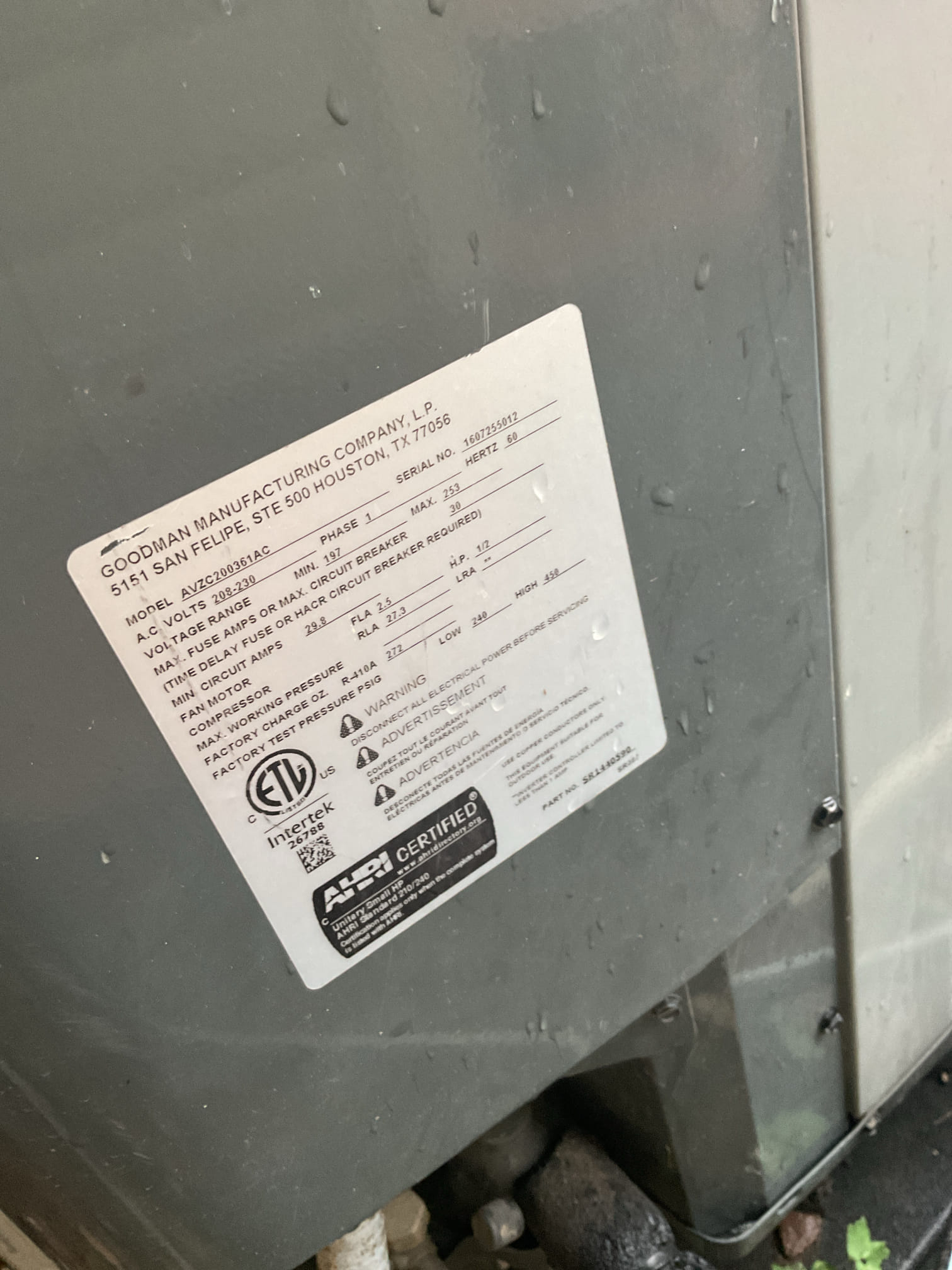 Found no surge protection on blower motor , installed Ecm surge protector. Performed precision heat tune up amana inverter heat pump. Replaced 20x22x1 air filter with 20x23x1 air filter. Checked all electrical connections and components. Checked temperature rise. Flushed drain. Checked refrigerant pressures at indoor and outdoor units. Amana inverter heat pump is working properly at time of service. Found no surge protection on blower motor , installed Ecm surge protector. Performed precision heat tune up amana inverter heat pump. Replaced 20x22x1 air filter with 20x23x1 air filter. Checked all electrical connections and components. Checked temperature rise. Flushed drain. Checked refrigerant pressures at indoor and outdoor units. Amana inverter heat pump is working properly at time of service.