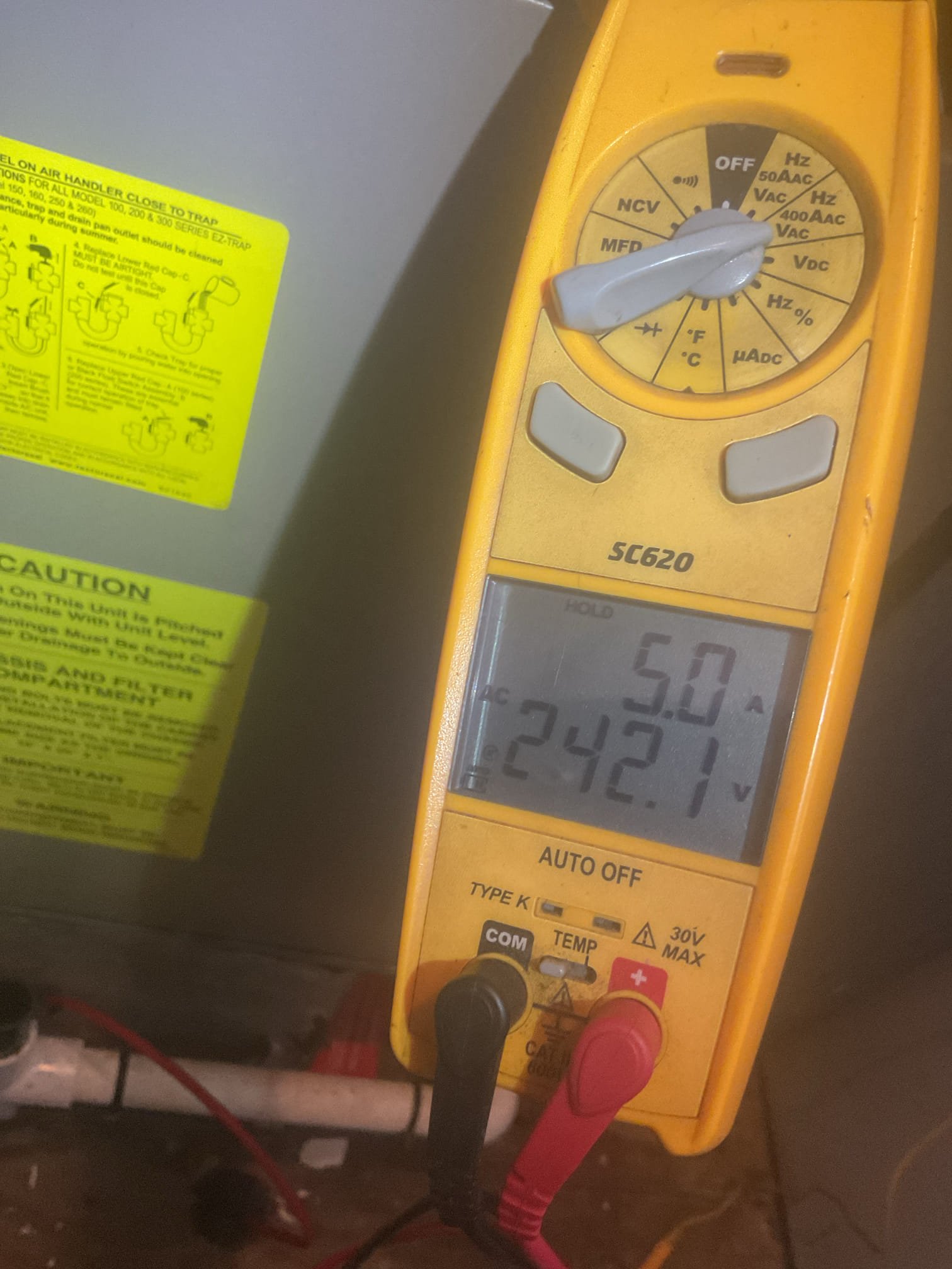 Luis 10-8-25 Customer called in to state that she does not currently have ac. She said she has the thermostat set to 73 and it is currently 77-78 in the home. found system operation in the off. With fan on. I noticed fan motor running un normal. Stopping and turning it would not stayed running all the time. I check 24 volts to motor ok. 245 present all the time. I switched to cooling fan motor stayed running for minutes I tested all other components ok refrigerant levels supply and return air temp ok. After minutes fan started to do same thing as at the beginning. New motor is needed. No charge warranty we installed motor back in July 2025. 
