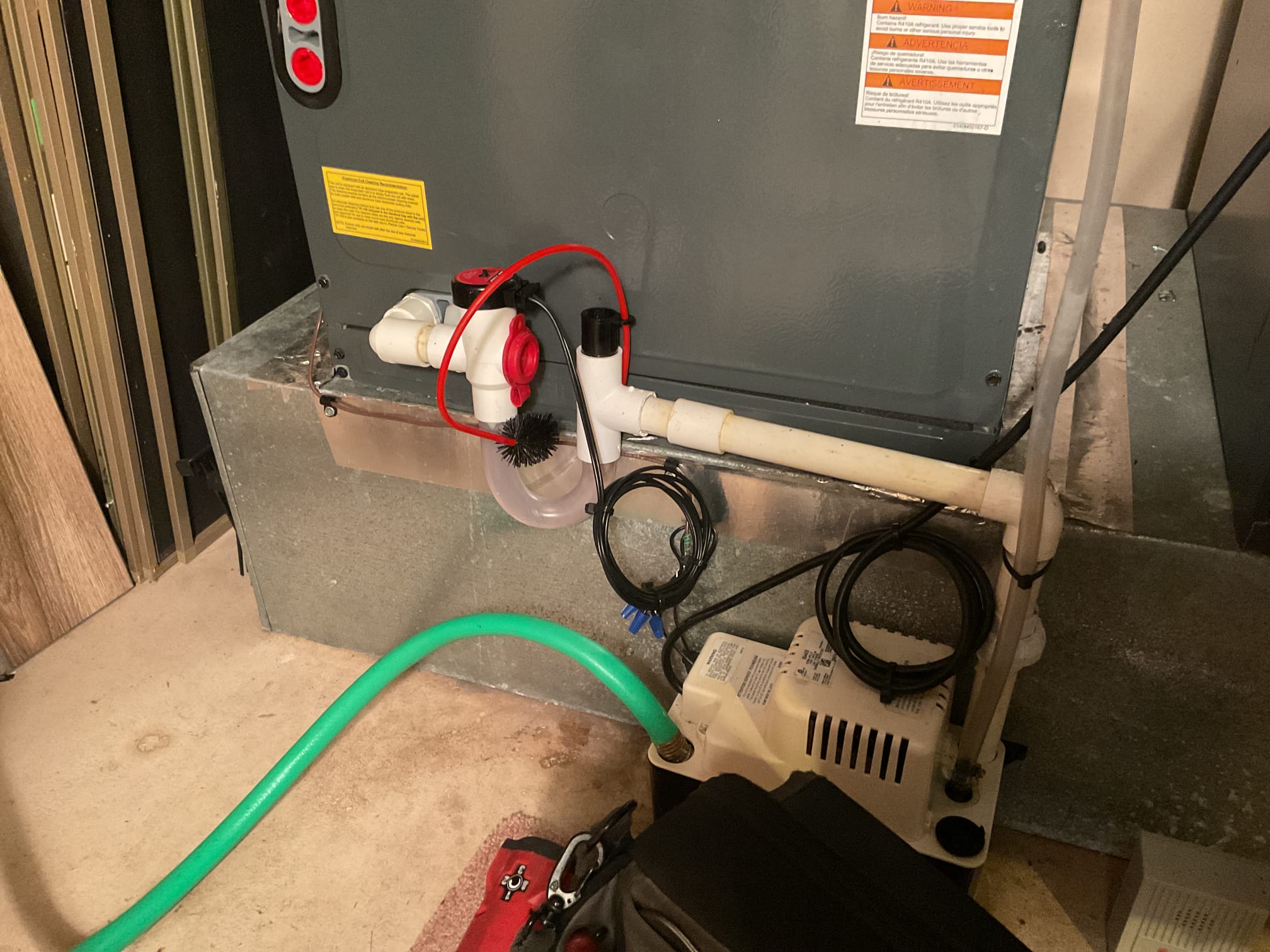 Performed precision heat tune up on amana inverter heat pump system. 20x25x6 filter is clean. Checked all electrical connections and components. Checked temperature rise. Cleaned out ez trap. Checked operation of emergency heat. Checked refrigerant pressures and temperatures at indoor and outdoor units. Heat pump is working properly at time of service. Performed precision heat tune up on amana inverter heat pump system. 20x25x6 filter is clean. Checked all electrical connections and components. Checked temperature rise. Cleaned out ez trap. Checked operation of emergency heat. Checked refrigerant pressures and temperatures at indoor and outdoor units. Heat pump is working properly at time of service.